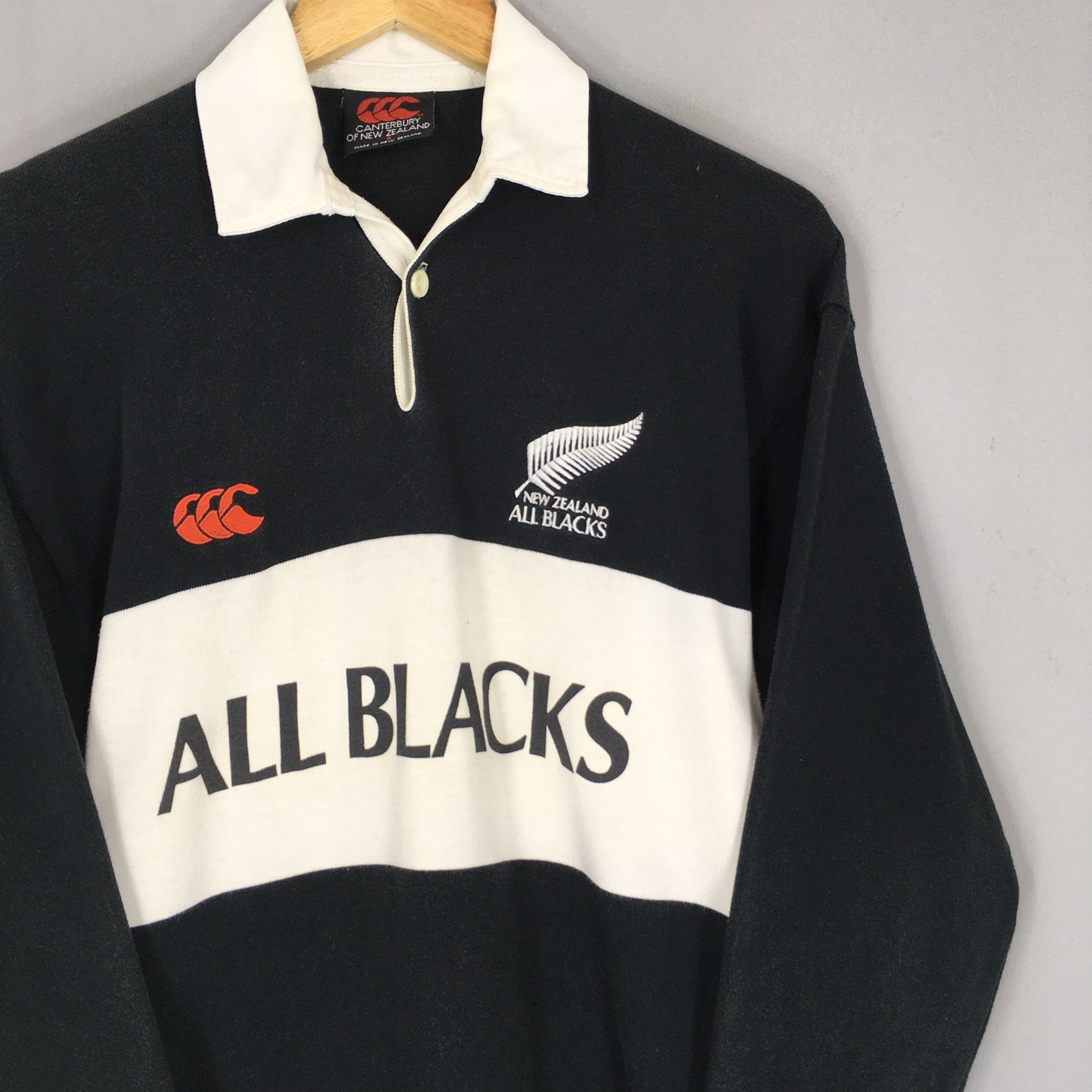 All Blacks Vintage Canterbury Of New Zealand All Blacks Rugby Shirt Size US S / EU 44-46 / 1 - 2 Thumbnail