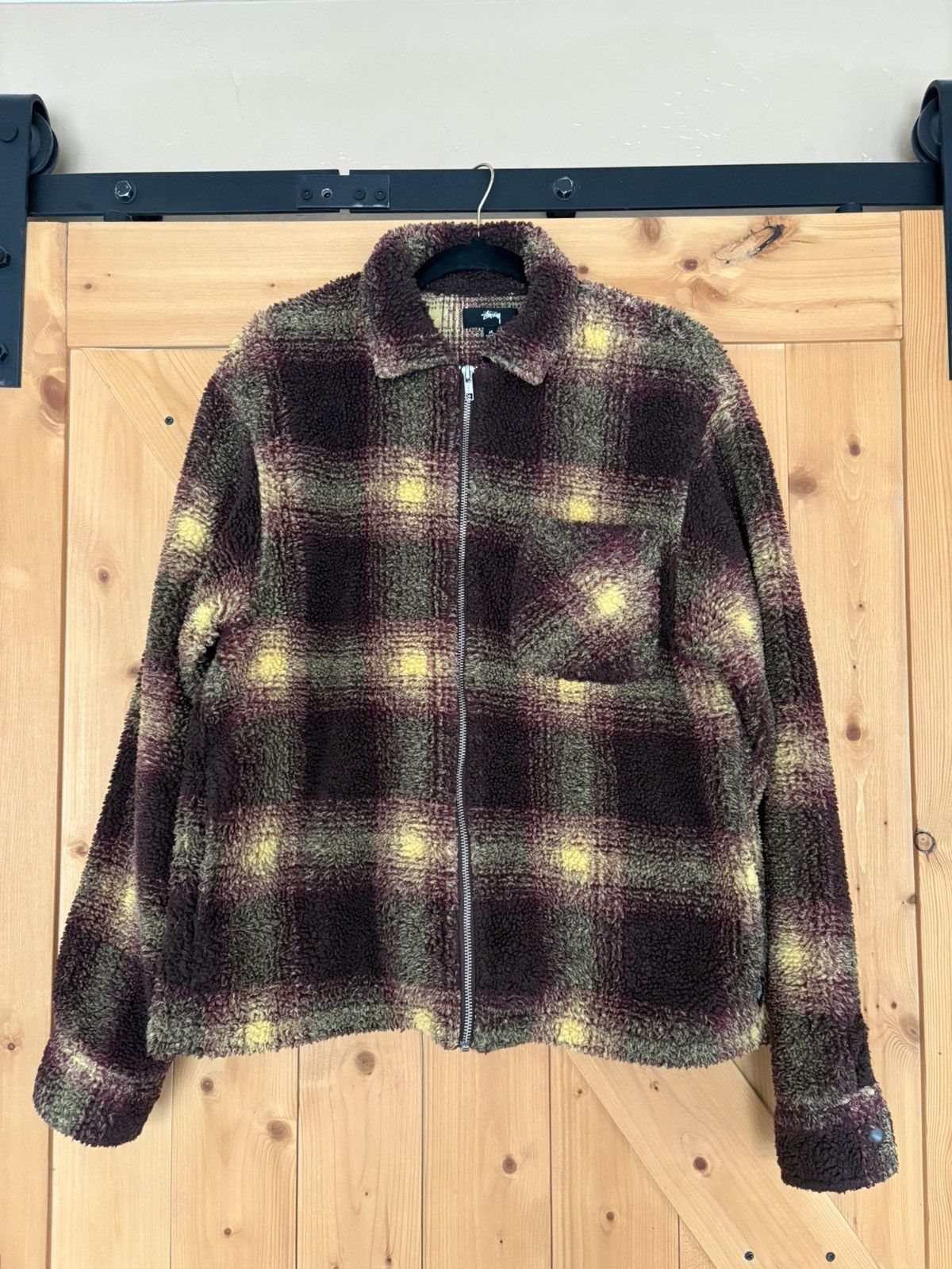 Shadow Plaid Sherpa Zip