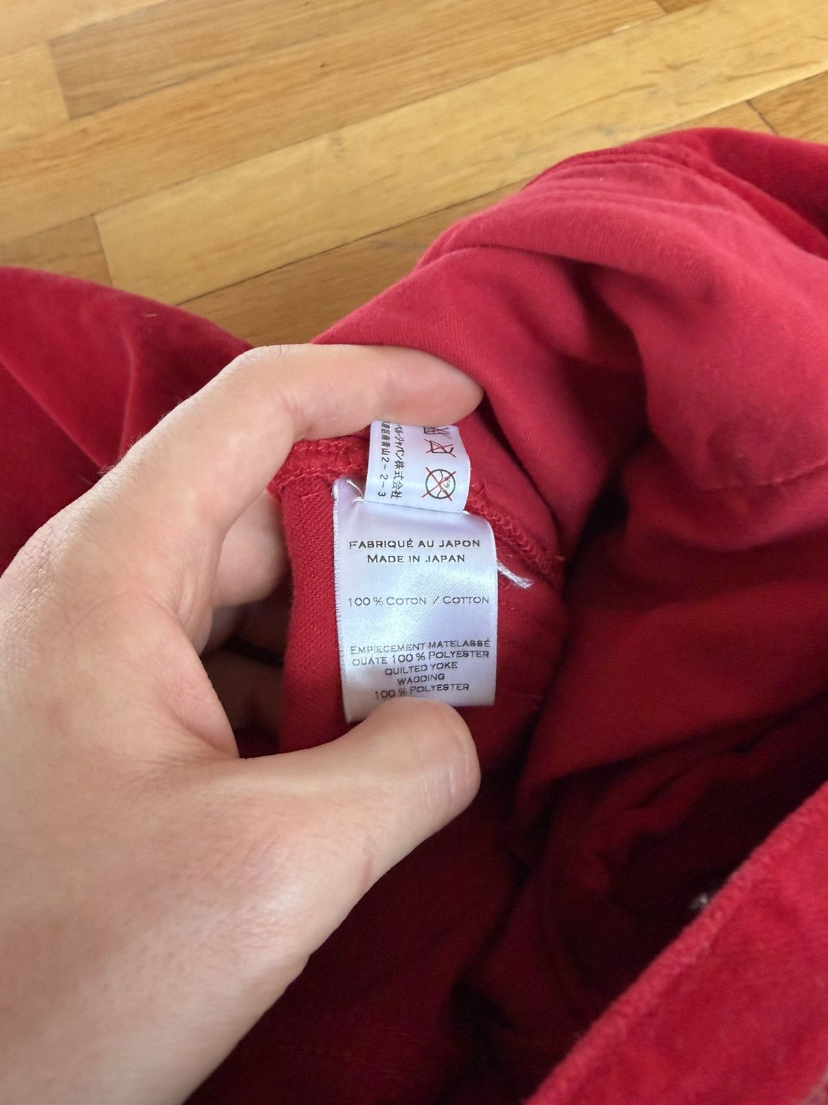 Balmain Balmain AW12 Decarnin Red Gridded Waxed Velours Biker Jeans Size US 30 / EU 46 - 7 Thumbnail