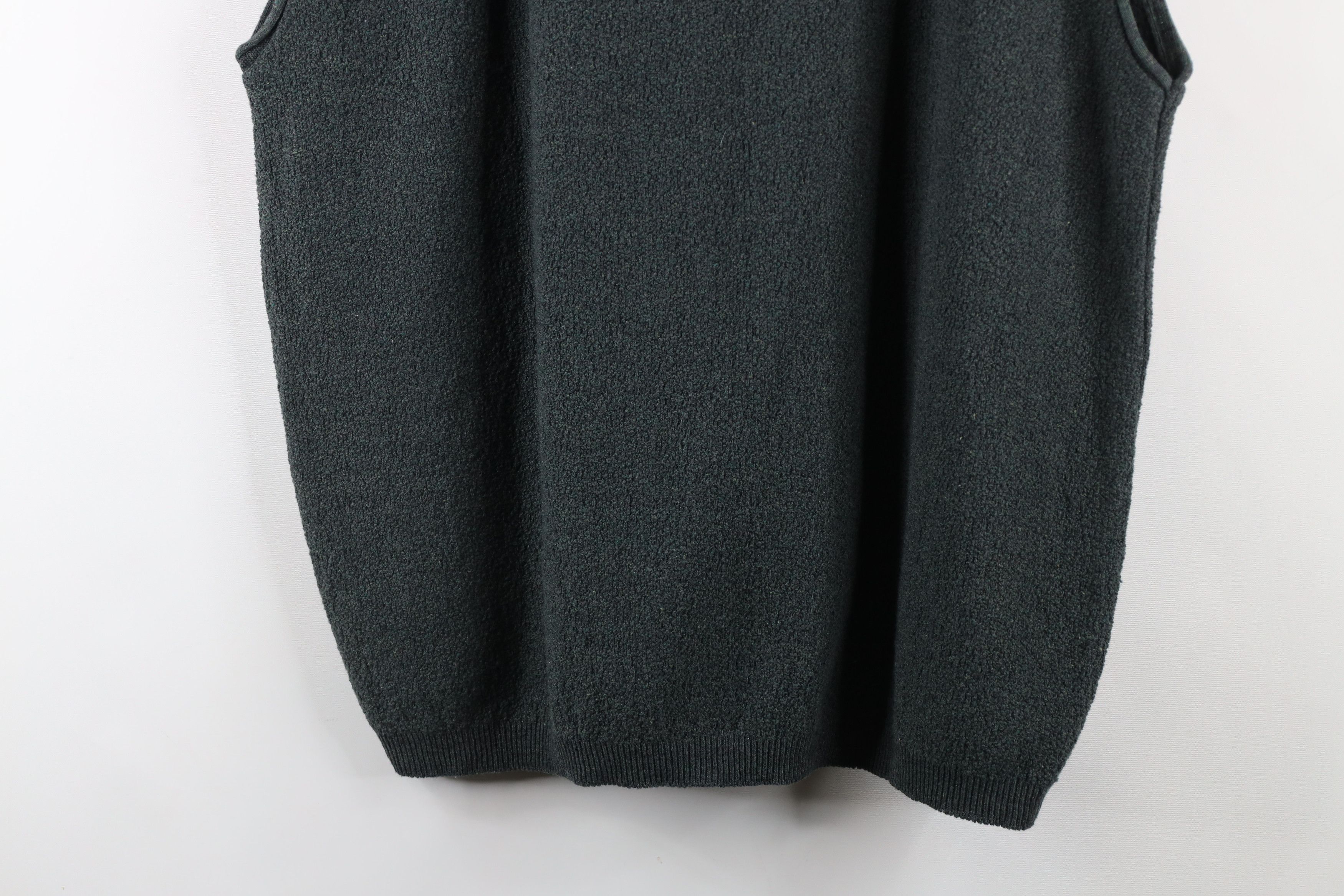 Vintage Vintage 90s Streetwear Cotton Textured Knit Sweater Vest USA Size US XL / EU 56 / 4 - 8 Thumbnail