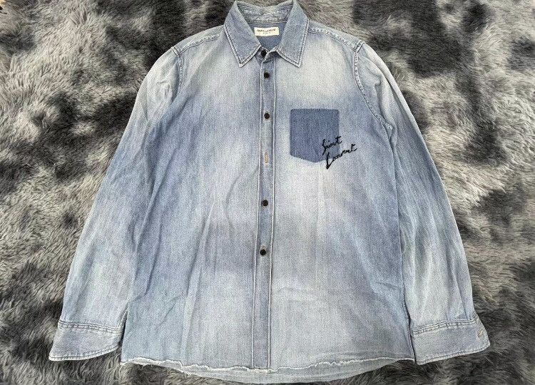 Saint Laurent YSL denim shirt jacket DMC