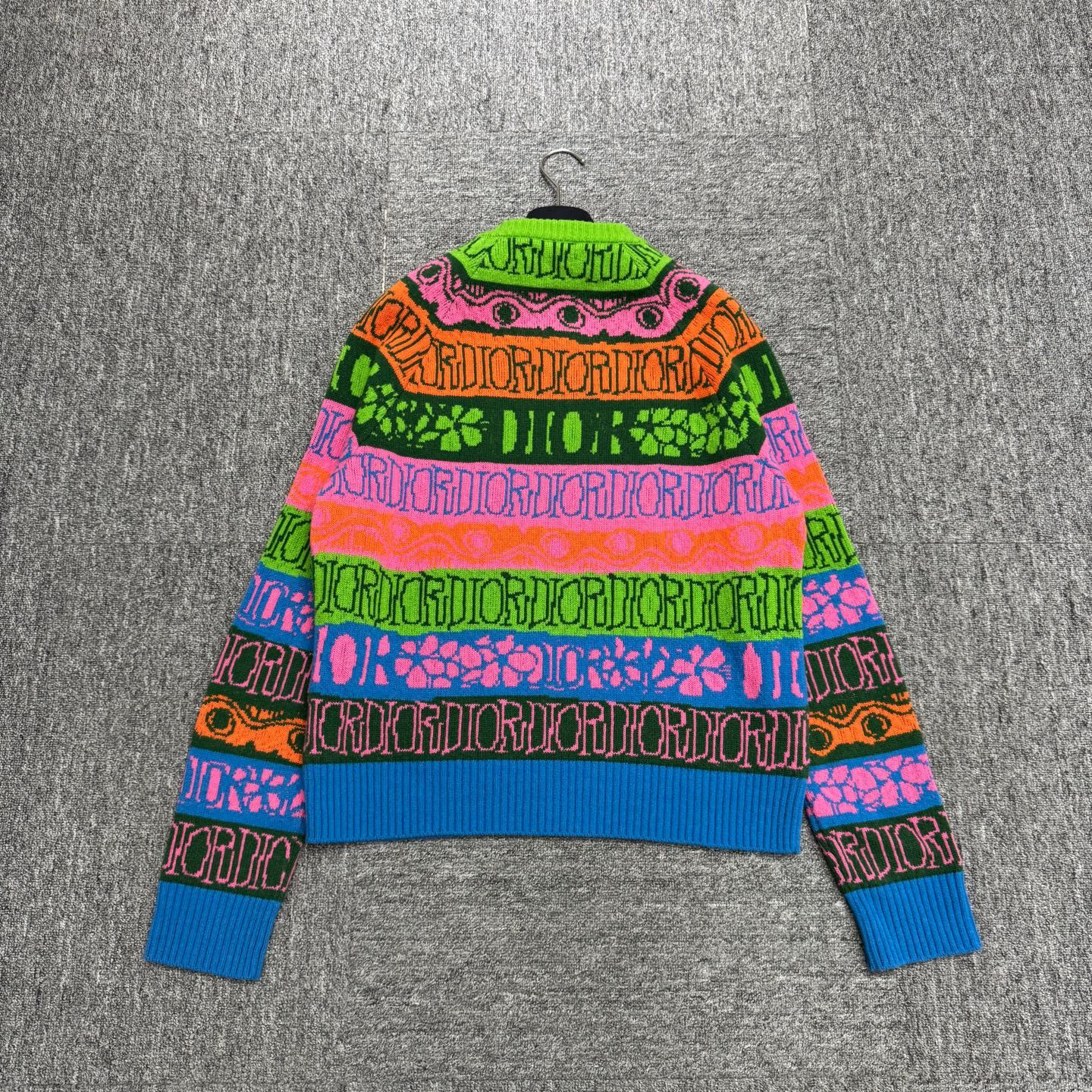 Dior Dior x Stussy Color Stripe Monogram Wool Sweater Size S Size US S / EU 44-46 / 1 - 5 Thumbnail