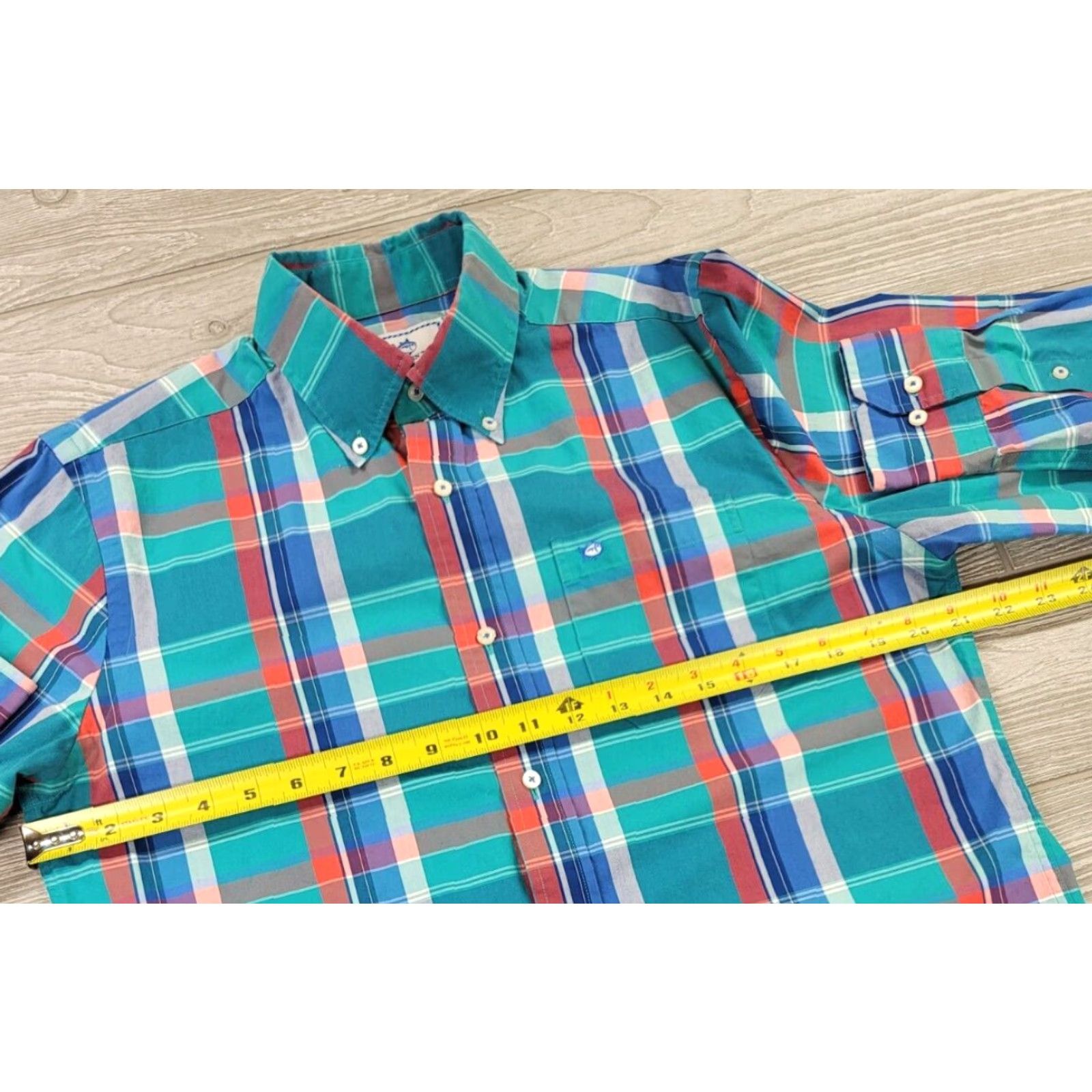 Southern Tide Southern Tide Shirt Mens Long Sleeve Plaid Button-Up Multicolor Teal S Classic Size US S / EU 44-46 / 1 - 7 Thumbnail