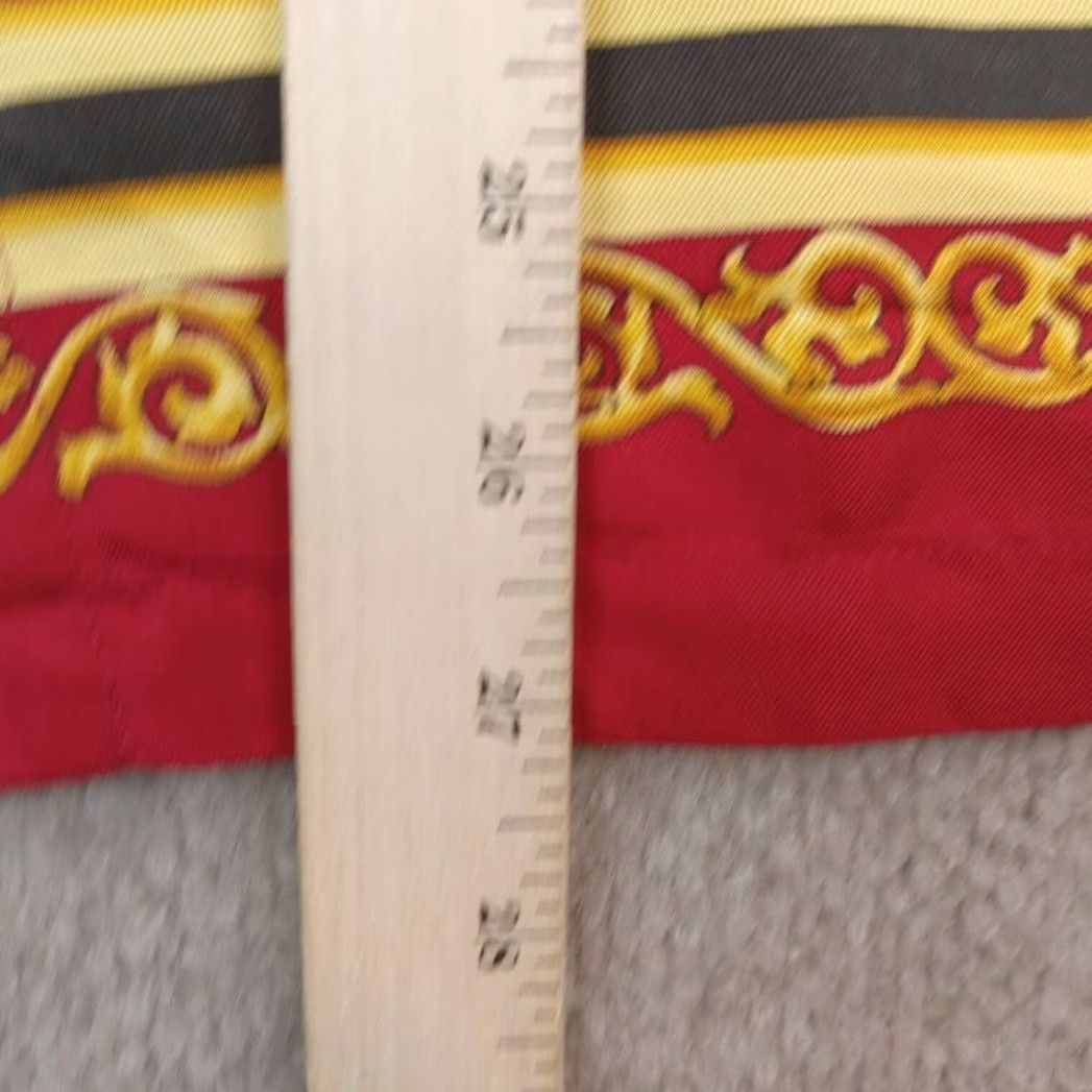 Escada Escada Margaretha Ley Shirt Womens Size 34 Red Button Up Silk Baroque Sun Dial Size XXS / US 00 / IT 34 - 3 Thumbnail