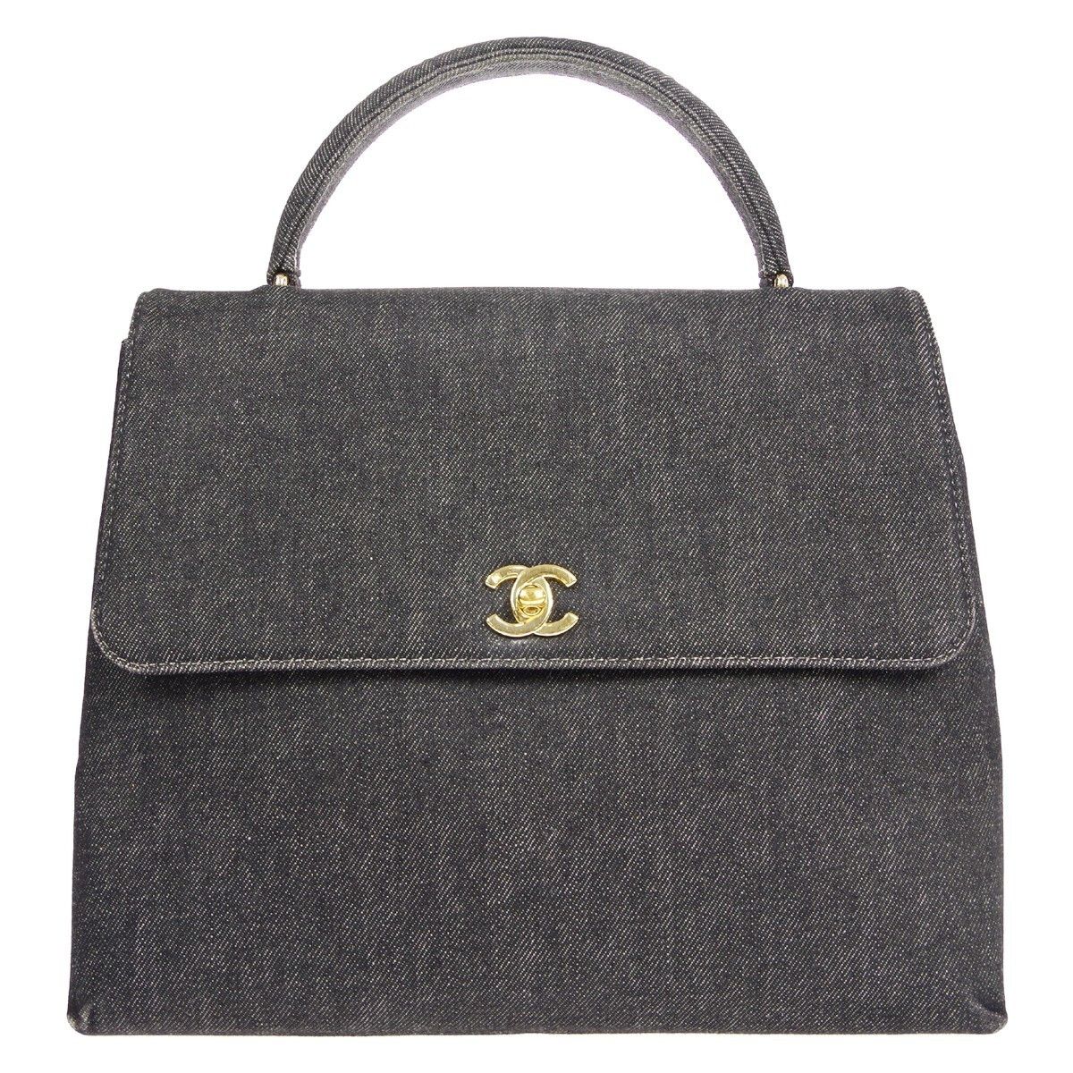 Chanel Chanel Vintage Classic Top Handle Flap Bag Denim Size ONE SIZE - 1 Thumbnail