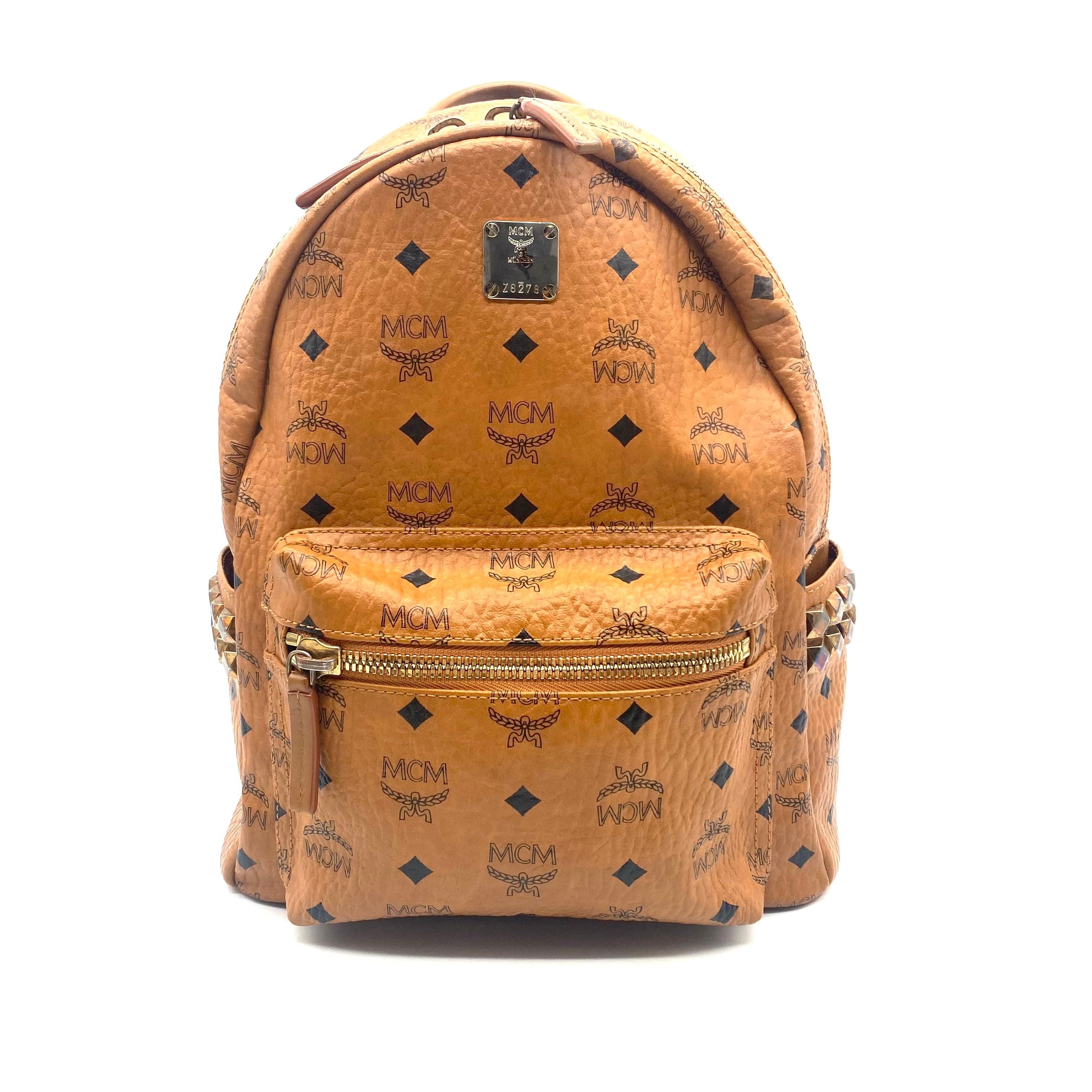 MCM MCM Visetos Backpack White Medium Size ONE SIZE - 1 Thumbnail