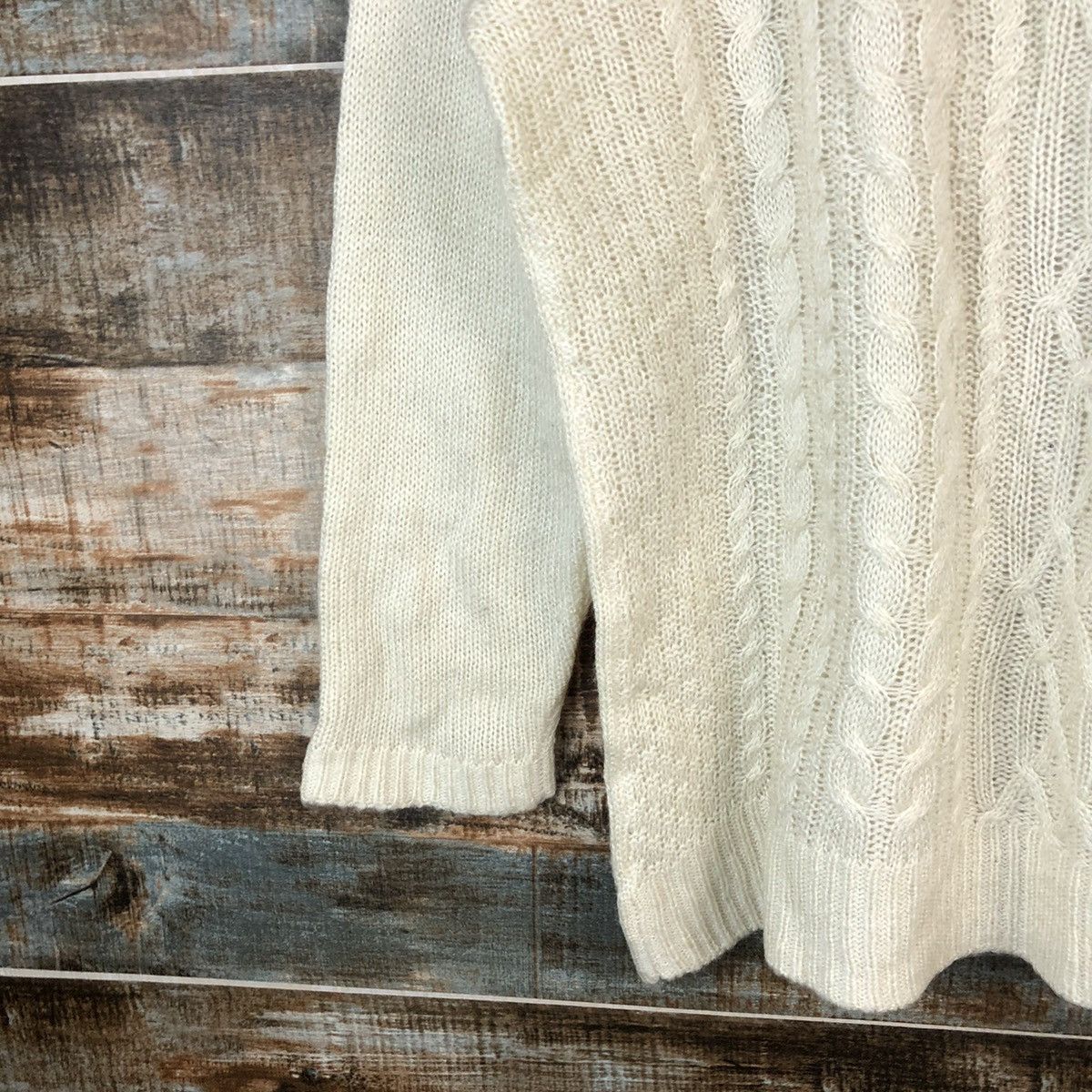Homespun Knitwear × Japanese Brand × Vintage Bi Abbey White vintage Knitwear #A1739 Size L / US 10 / IT 46 - 7 Thumbnail