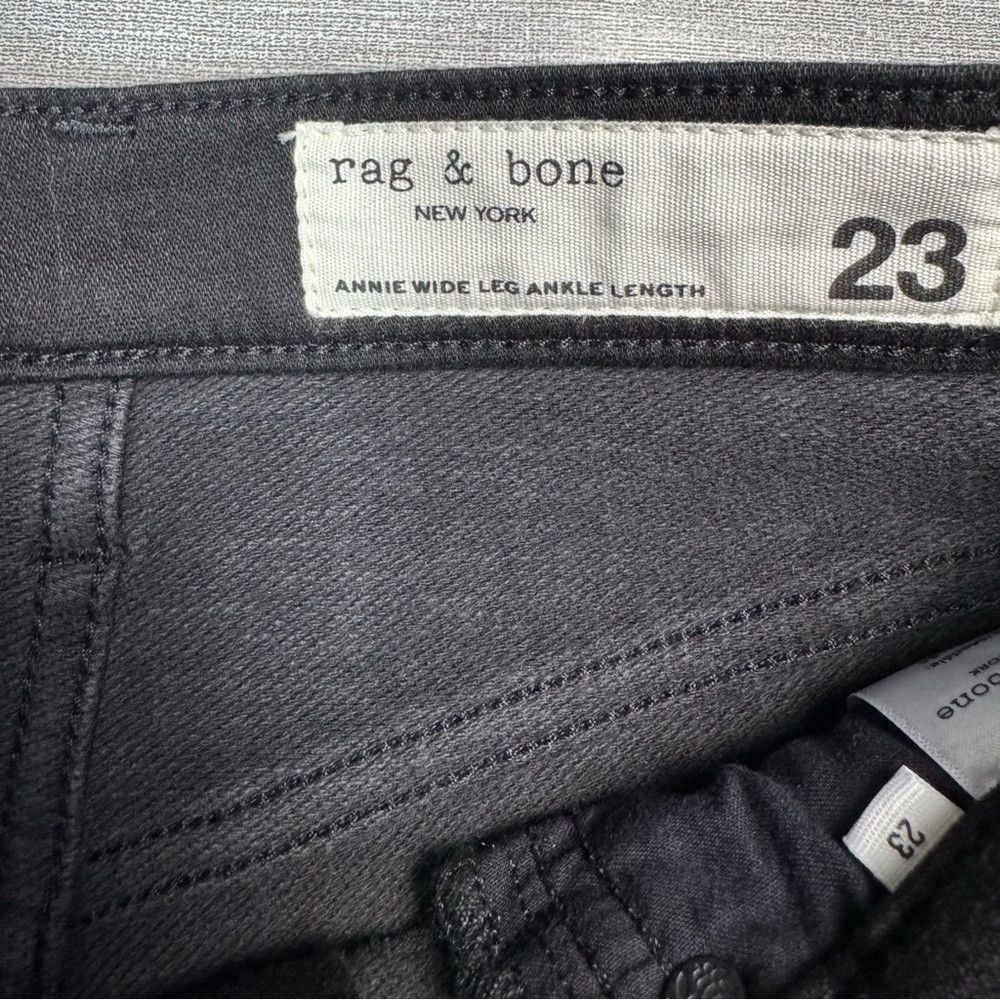 Rag & Bone NWT New $248 Rag & Bone Annie Wide Leg Black Jeans Size 23 Size 23" - 7 Thumbnail