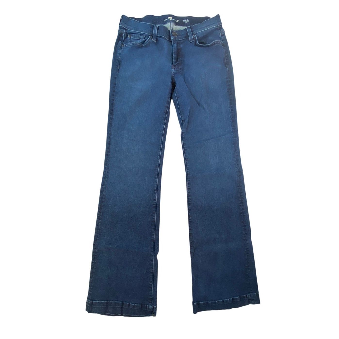 7 For All Mankind 7 For All Mankind DOJO Flare Dark Denim Jeans, 29x34" Inseam Size 29" - 1 Thumbnail