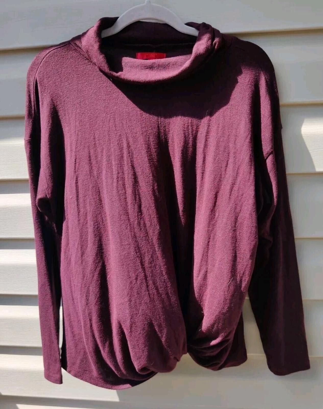 Jennifer Lopez Jennifer Lopez Twist-Front Turtleneck Top Womens Large L Blo Size L / US 10 / IT 46 - 2 Thumbnail