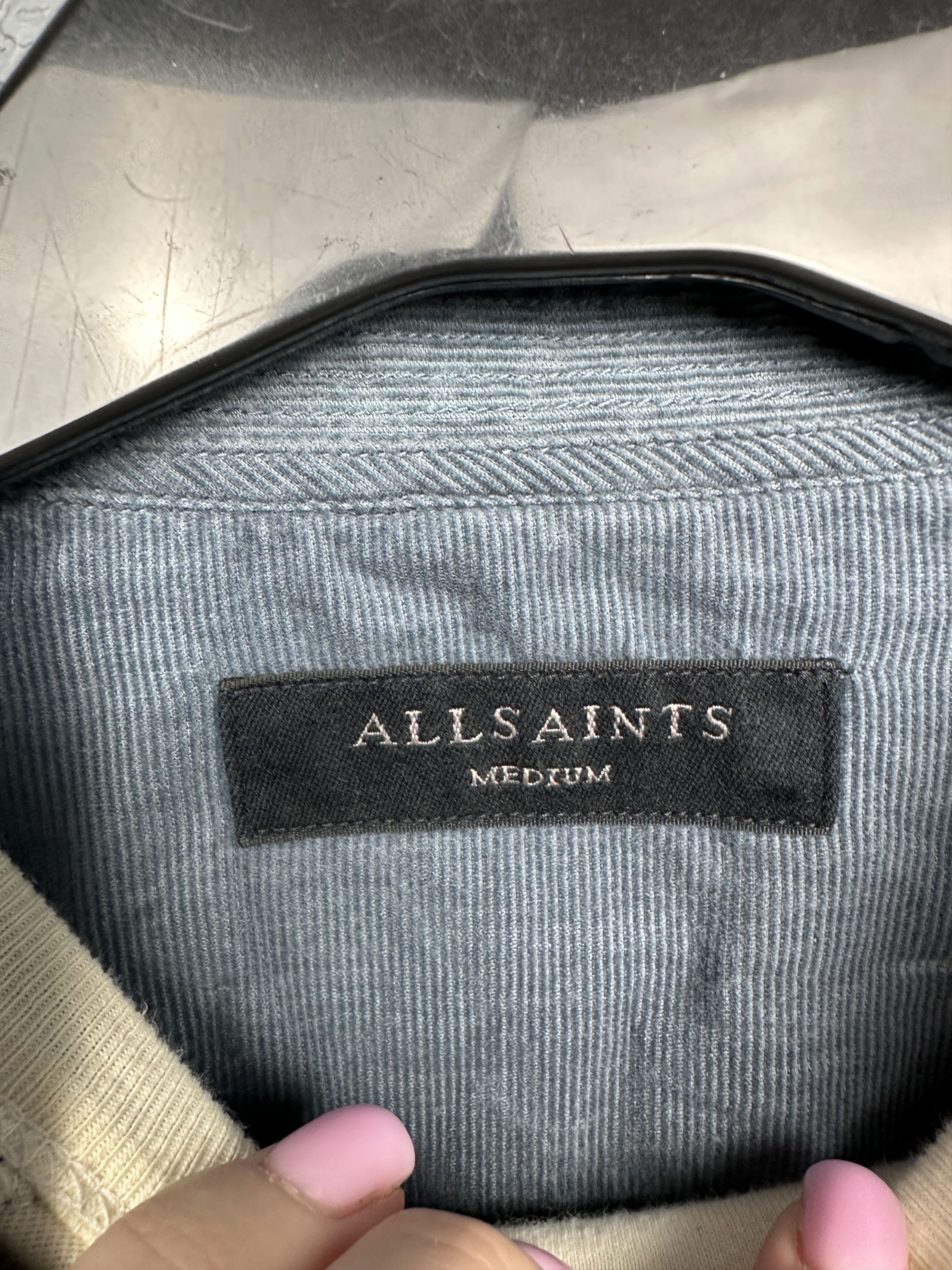Allsaints × Flannel Allsaints Mens Birchwood Corduroy Flannel Shirt Size US M / EU 48-50 / 2 - 4 Thumbnail