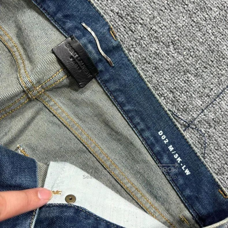 Saint Laurent Paris SLP YSL Asymmetric Pocket Washed Jeans. Size US 32 / EU 48 - 5 Thumbnail
