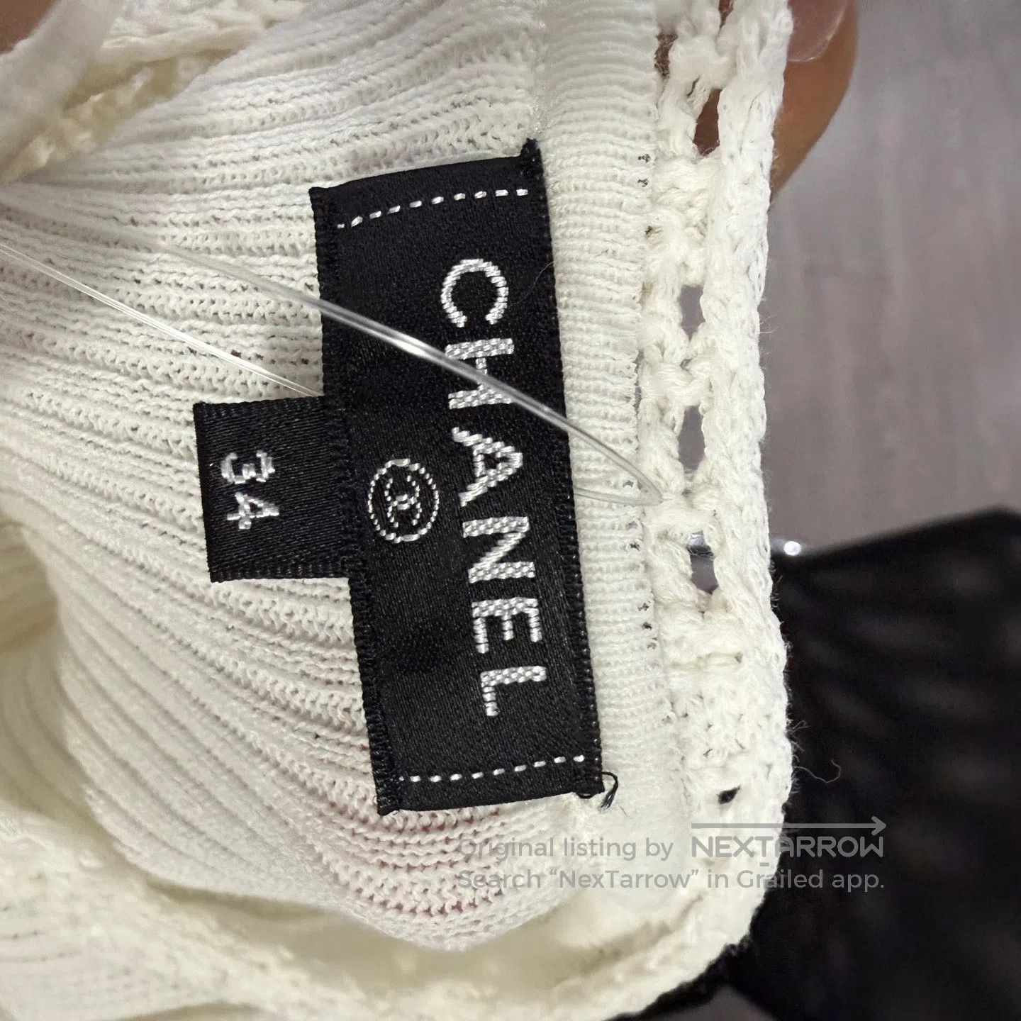 Chanel Chanel Lace Puff Sleeve Knit Top| Size XXS / US 00 / IT 34 - 4 Thumbnail