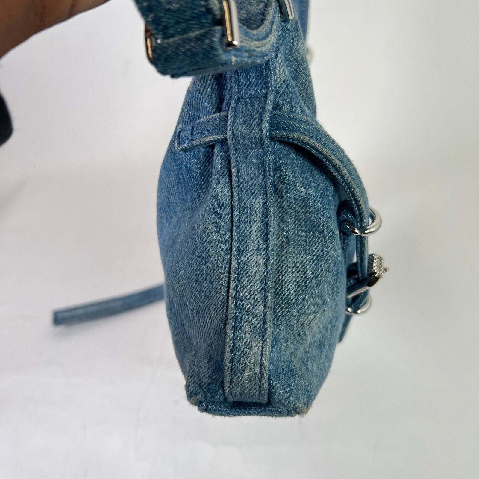 Givenchy Givenchy Washed Denim Voyou Mini Shoulder Bag Size ONE SIZE - 5 Thumbnail