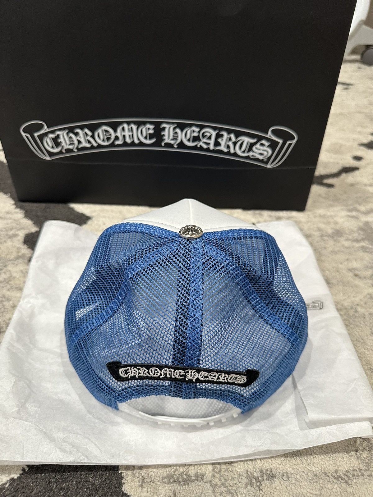 Chrome Hearts Chrome Hearts Cemetery Trucker Hat Blue Size ONE SIZE - 7 Thumbnail