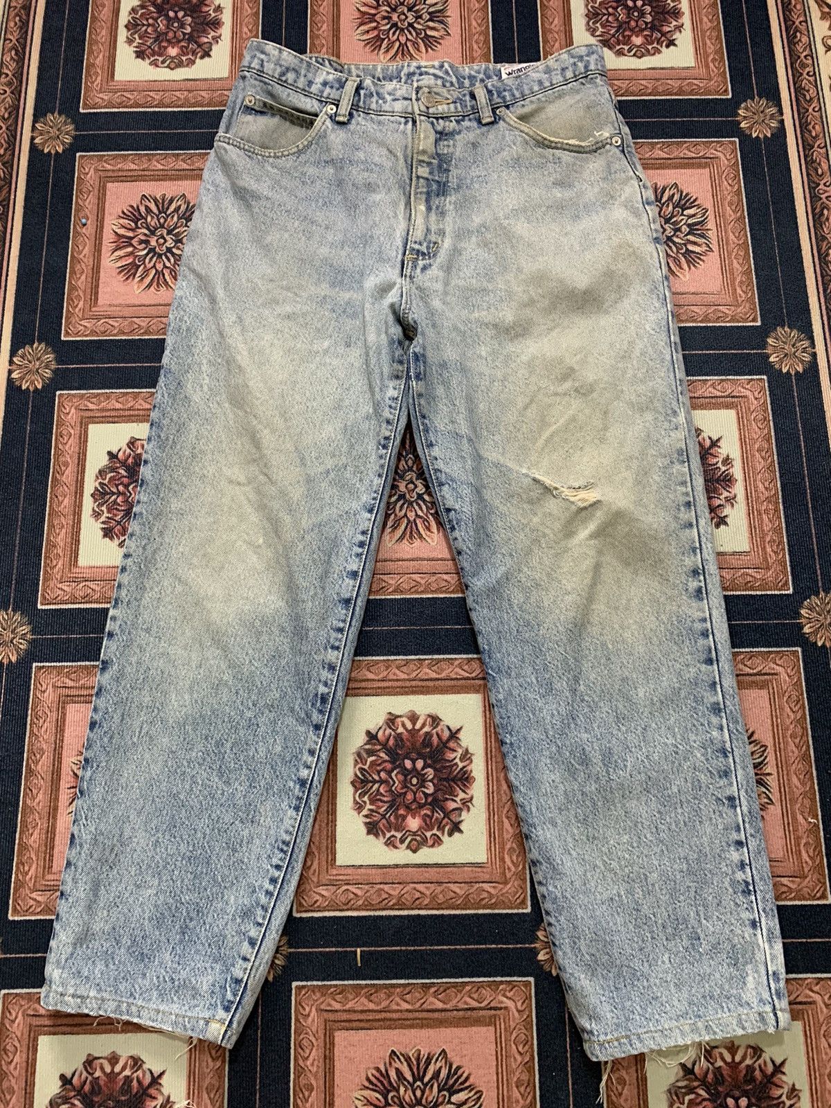 Wrangler Vintage Wrangler Distressed Denim Size US 33 - 1 Thumbnail