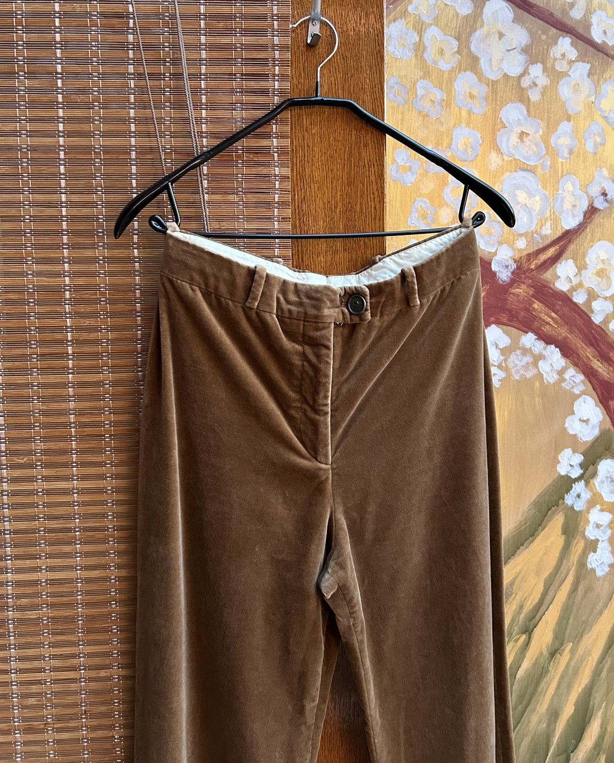 Acne Studios Acne Studios Brown Velvet Trousers Straight Leg Size 25" / US 0 / IT 36 - 3 Thumbnail