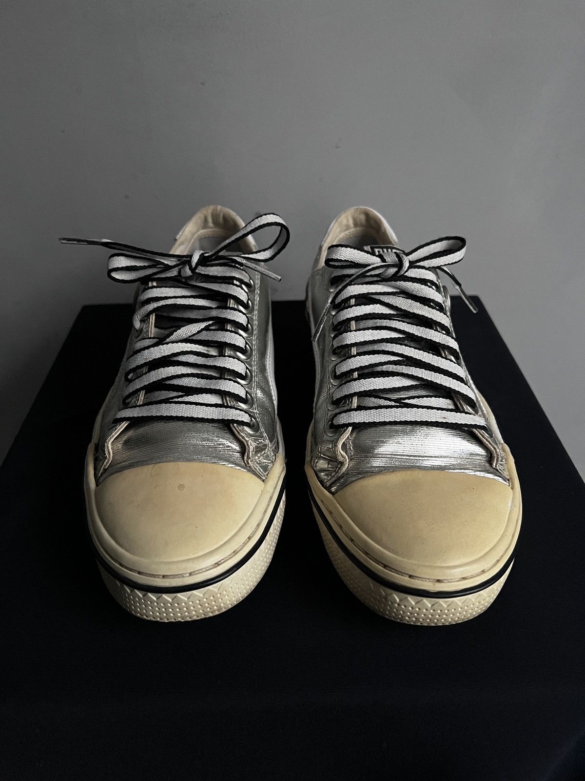 Puma Puma x Mihara Yasuhiro MY-41 2000s Metallic Silver Shoes Y2K Size US 7 / IT 37 - 3 Thumbnail