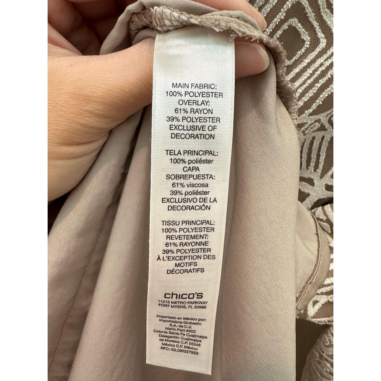 Chicos CHICOS | Taupe Neutral Textured Boho Long Sleeve Peasant Top Size S / US 4 / IT 40 - 7 Thumbnail