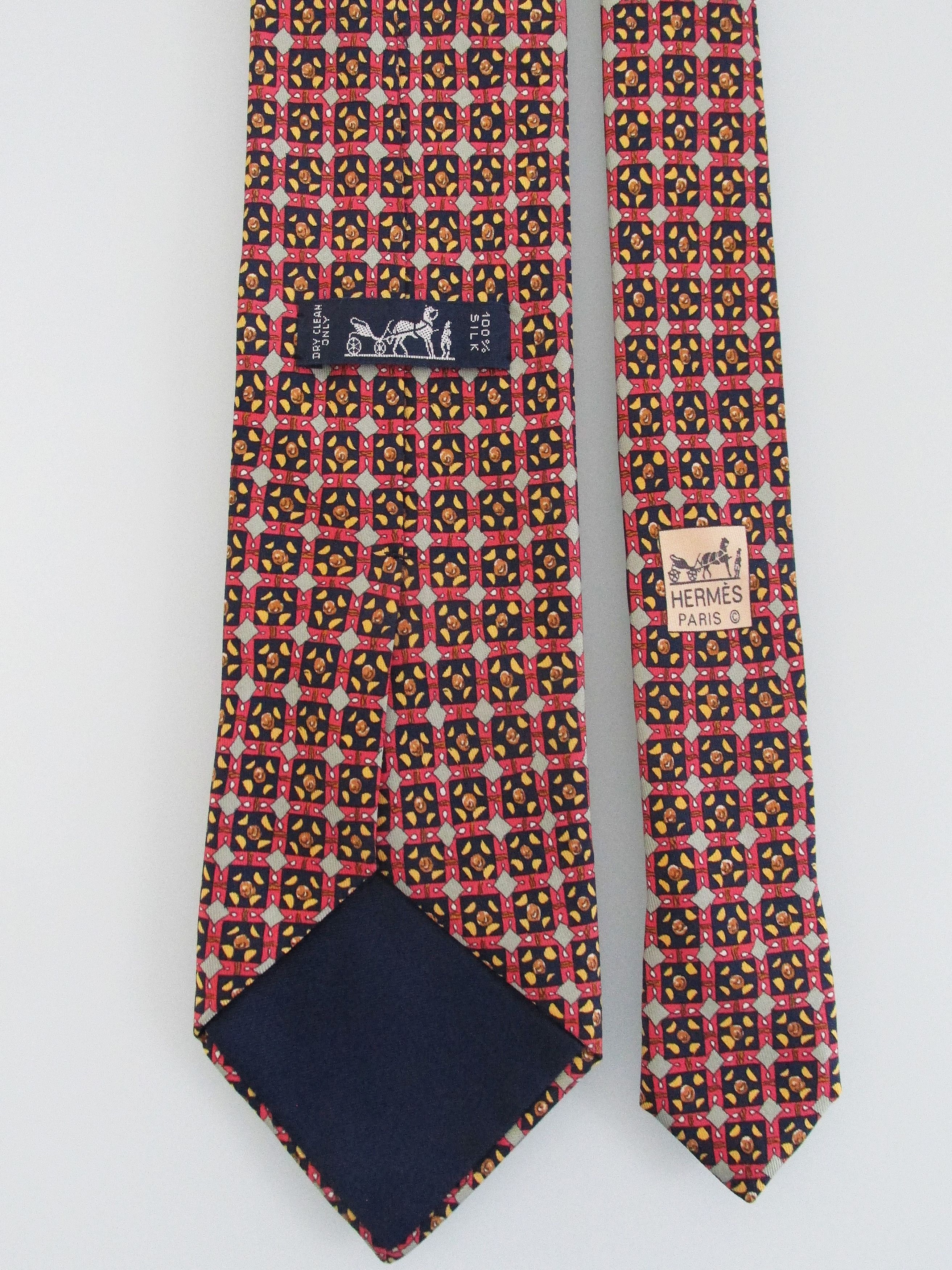 Hermes Hermes Vintage Men's Silk Tie Size ONE SIZE - 4 Thumbnail