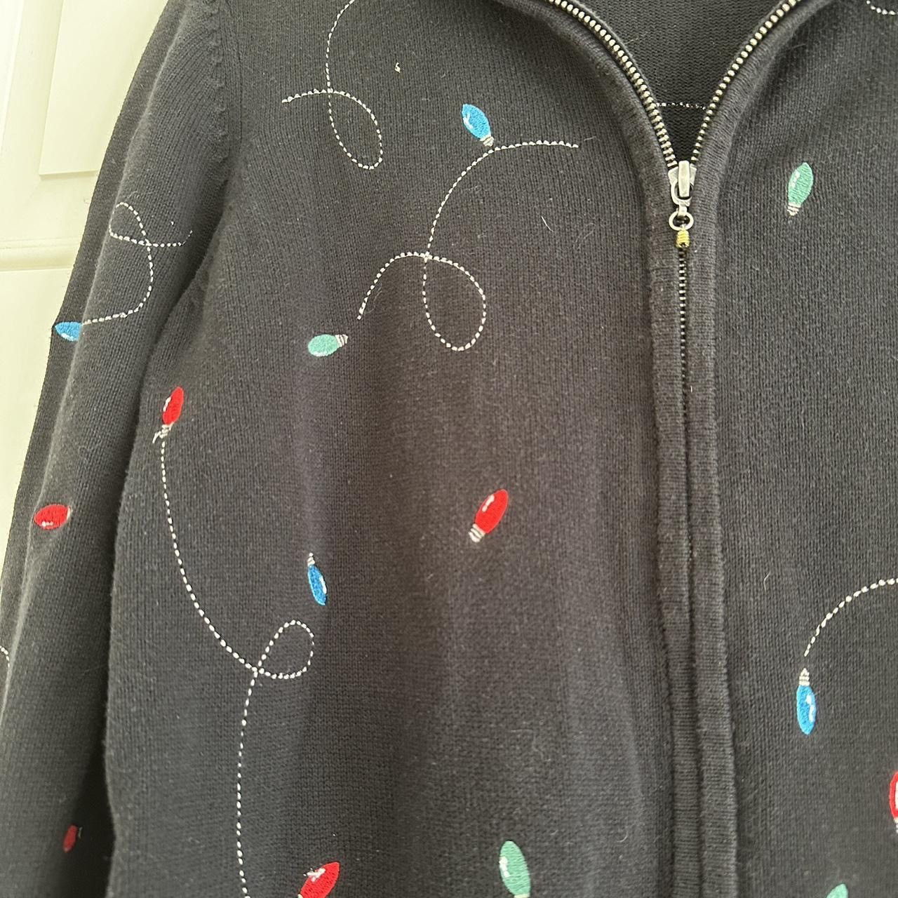 Vintage Vintage 90s Banks Cardigan Sweater Christmas Lights Rainbow Size M / US 6-8 / IT 42-44 - 4 Thumbnail