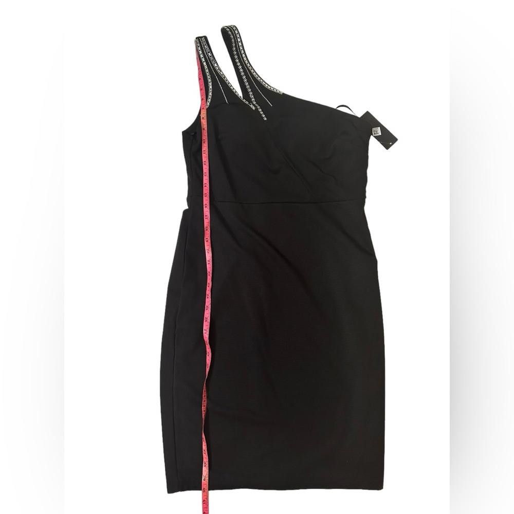 Designer City Studio l NWT Black Rhinestone One Shoulder Dress 15 Size M / US 6-8 / IT 42-44 - 4 Thumbnail