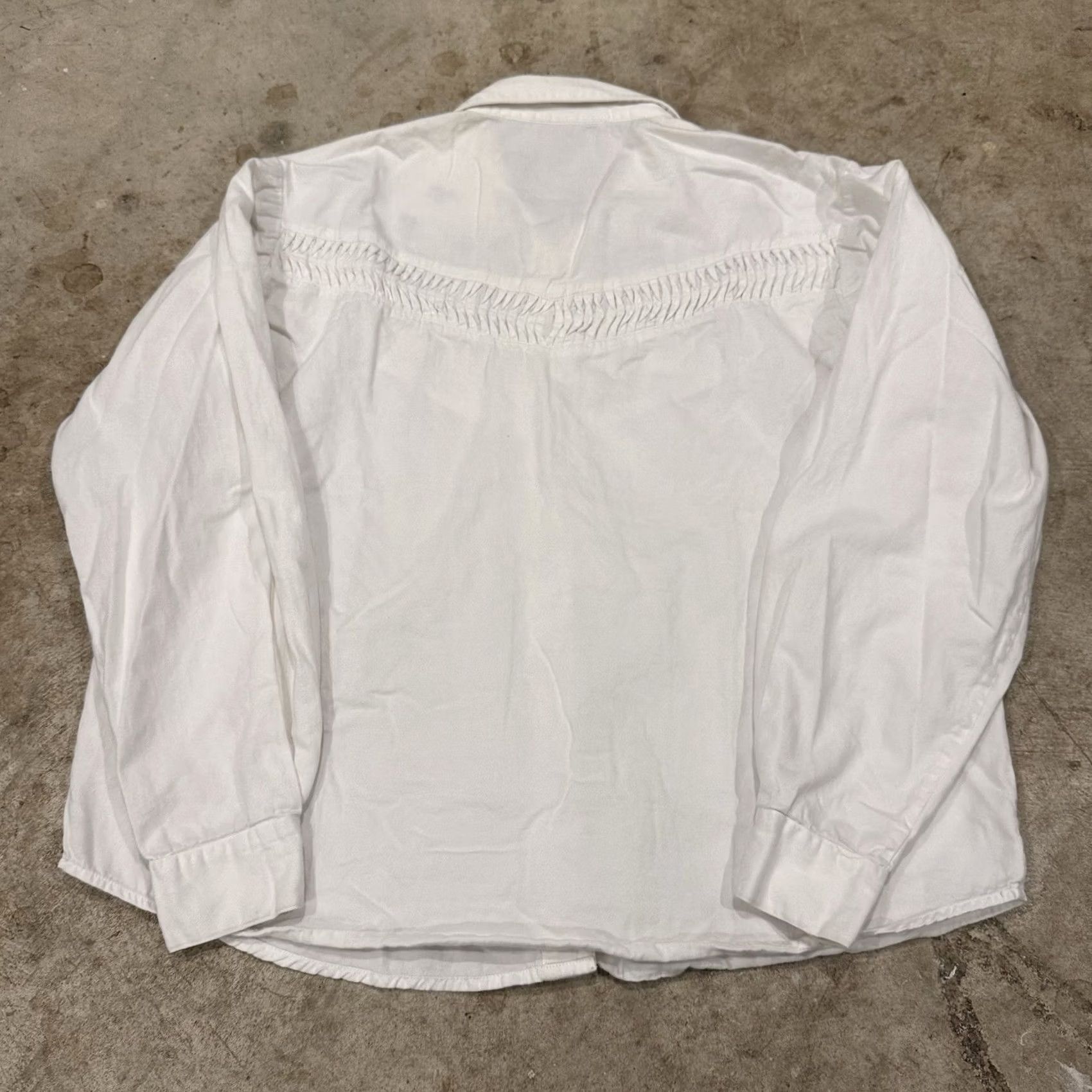 Vintage VINTAGE Adobe Floral Style Button Up Shirt Womens XL White 90s Western Short Sleeve 100% Cotton Womens Size XL / US 12-14 / IT 48-50 - 3 Thumbnail