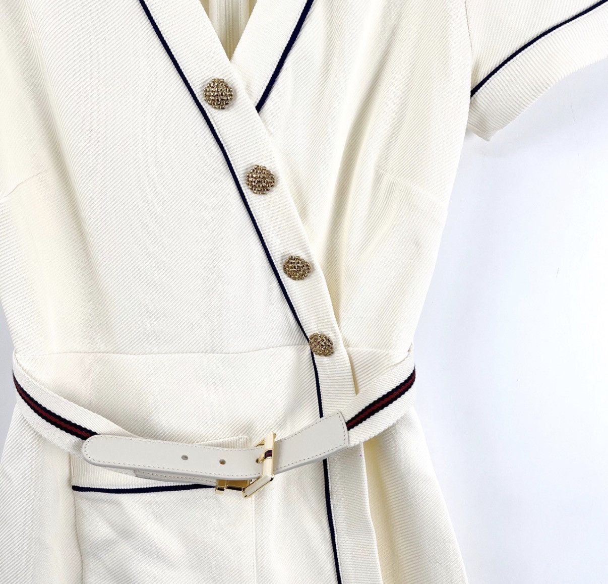 Gucci Gucci/White Gold Buckle Belt Dress K12 Size XS / US 0-2 / IT 36-38 - 3 Thumbnail