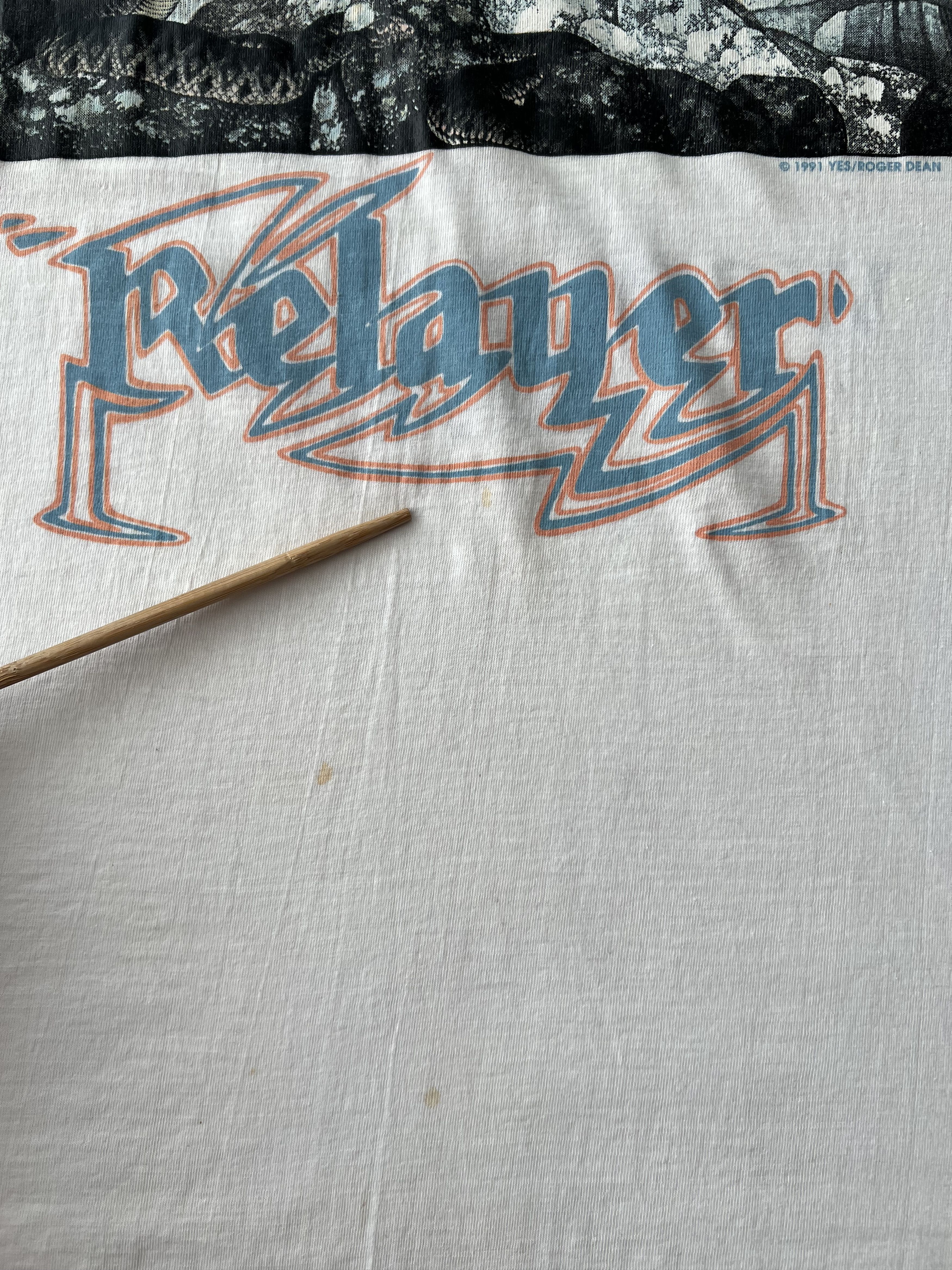 Band Tees Vintage 1991 Yes Band Relayer World Tour White T-shirt Size US XL / EU 56 / 4 - 7 Thumbnail