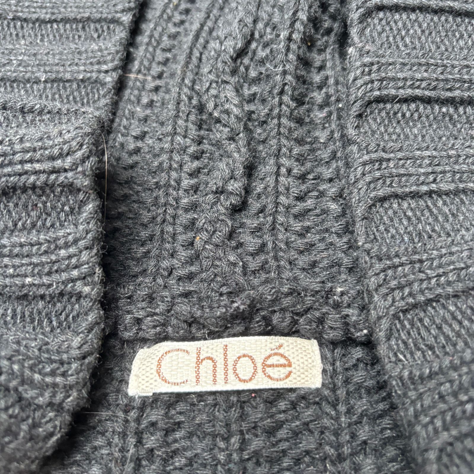 Chloe Chloe Lambswool Cashmere Angora Chunky Knit Cardigan Sweater Size ONE SIZE - 6 Thumbnail