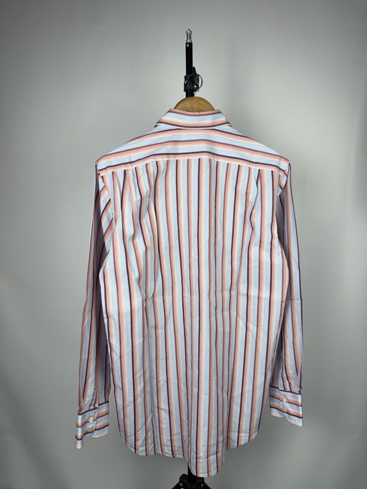 Lacoste 90s Lacoste Striped Button Up Shirt 39 M Blue Pink Vintage Size US M / EU 48-50 / 2 - 11 Thumbnail