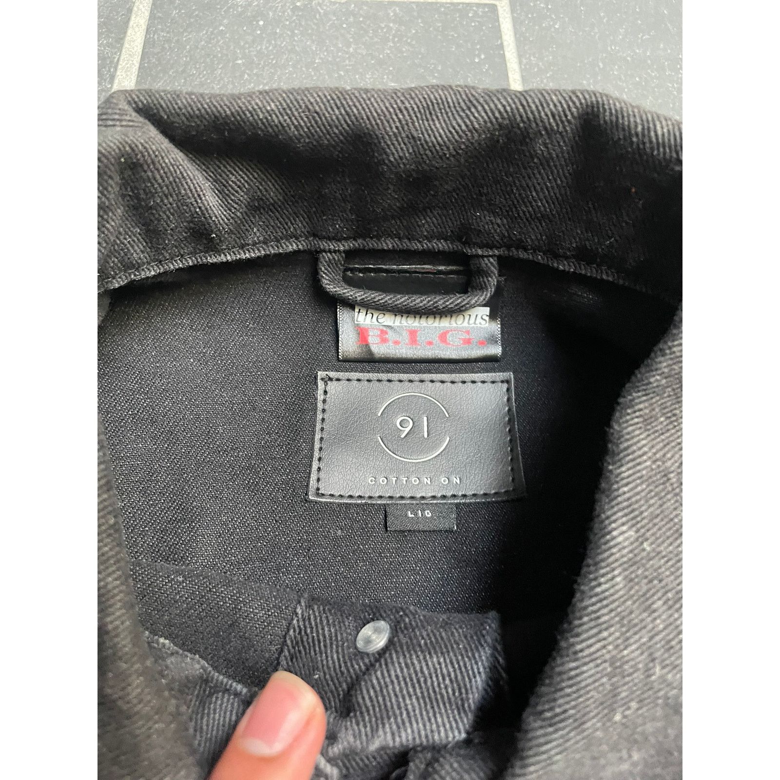 Other Black Denim Jacket Biggie B.I.G Size Large Size US L / EU 52-54 / 3 - 2 Thumbnail