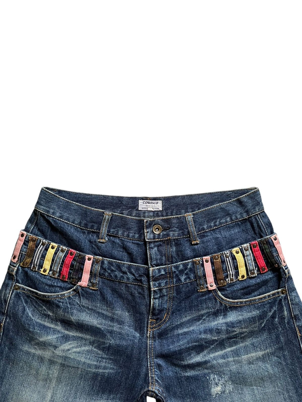 Japanese Brand Vintage Japanese Brand Double Waisted Jean Shorts Jorts Size US 32 / EU 48 - 4 Thumbnail