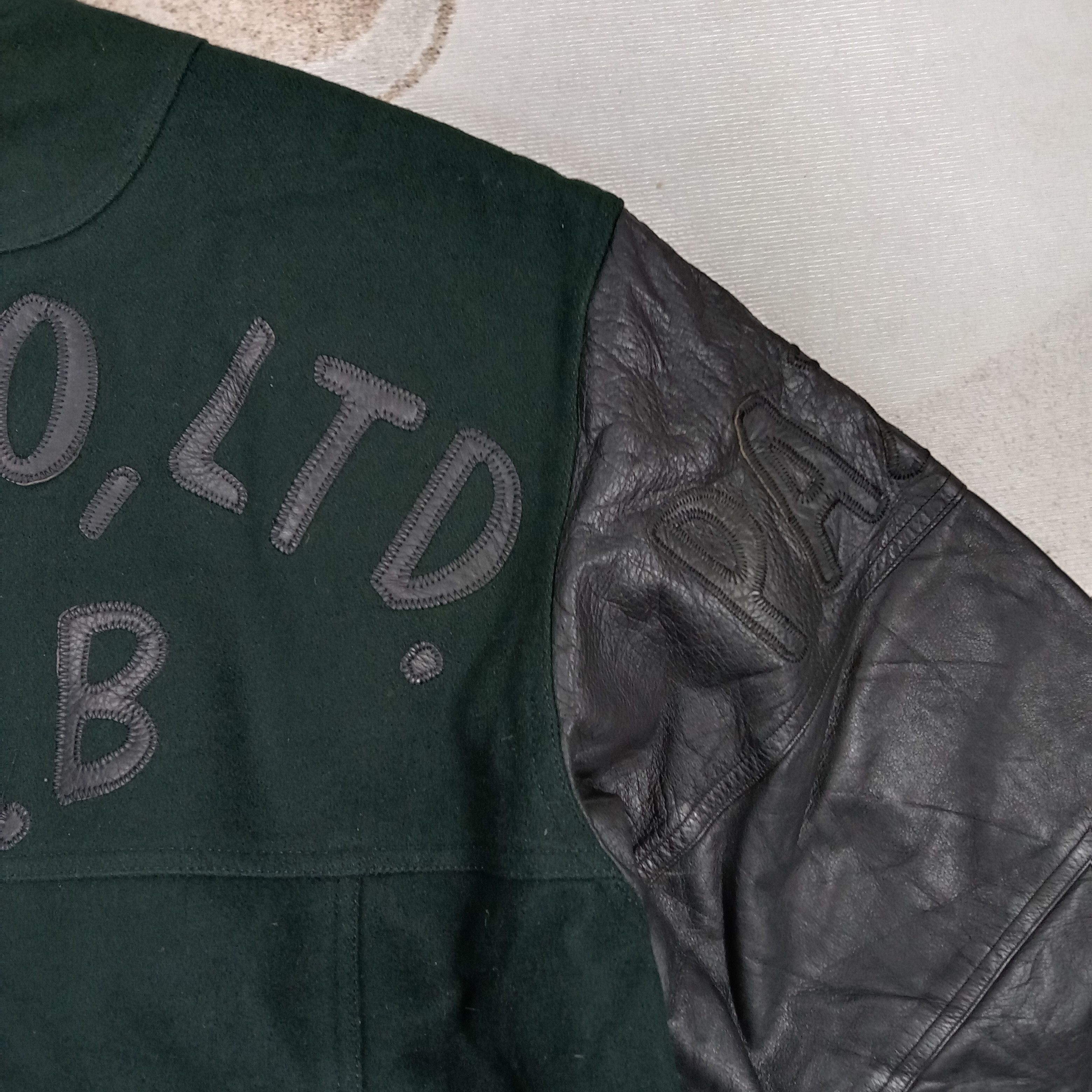 Pazzo Pazzo Club Japanese Brand Leather Varsity Jacket C287N16 Size US L / EU 52-54 / 3 - 3 Thumbnail