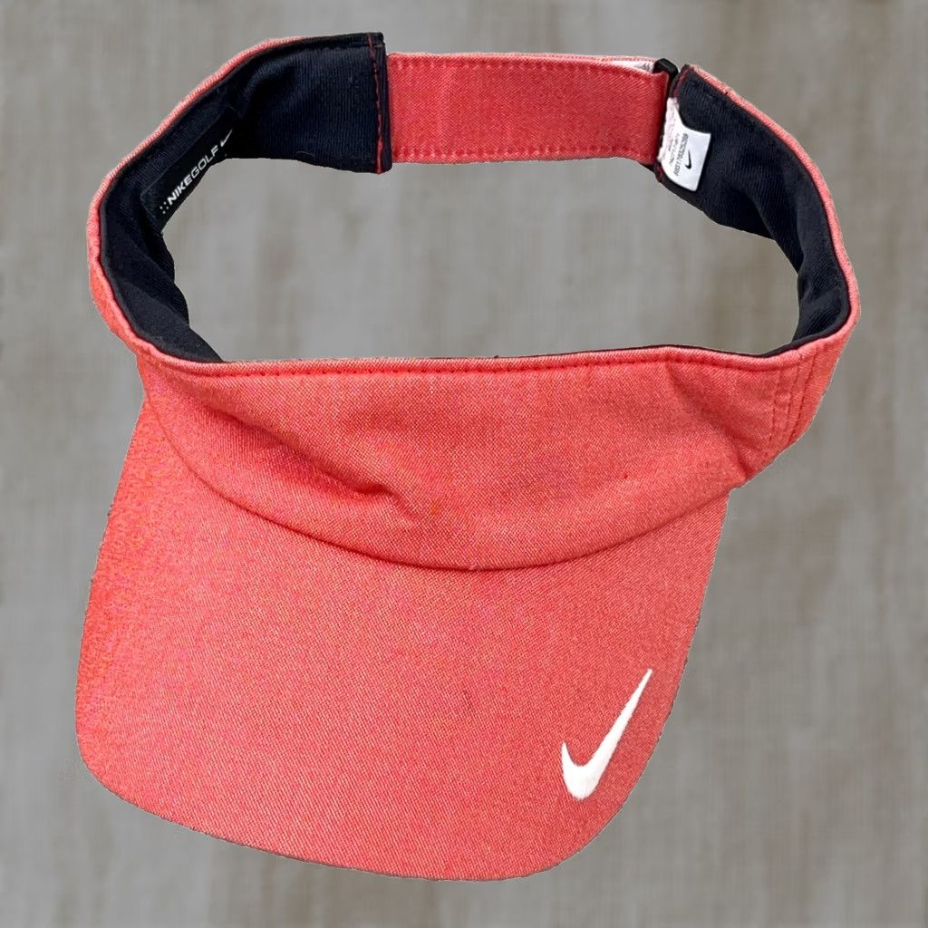 Nike Nike Hat Cap Sun Visor Pink Womens Adjustable Dri Fit Logo Lightweight Breathable Sport Visor Womens Size ONE SIZE - 1 Thumbnail