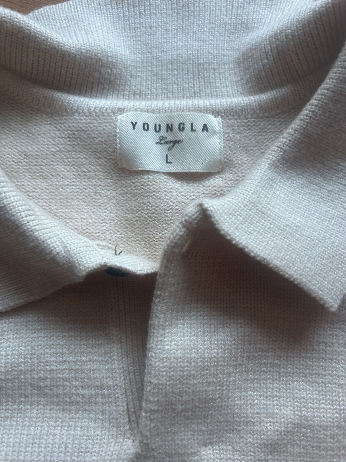 YoungLA YoungLA cotton knit sweater cream mens large Size US L / EU 52-54 / 3 - 4 Thumbnail