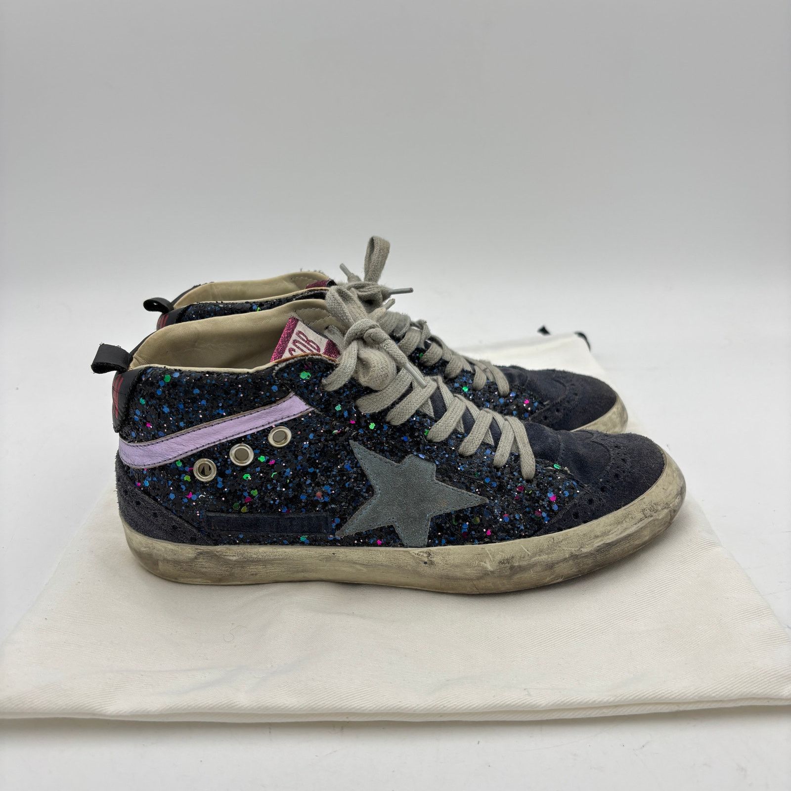 Golden Goose Golden Goose Midstar Glitter Sneakers Shoes Women's 37 US 7 Size US 7 / IT 37 - 3 Thumbnail