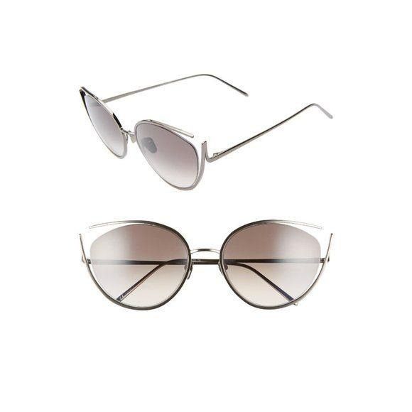 Linda Farrow Linda Farrow 59mm Polarized Cat Eye Sunglasses Size ONE SIZE - 1 Thumbnail