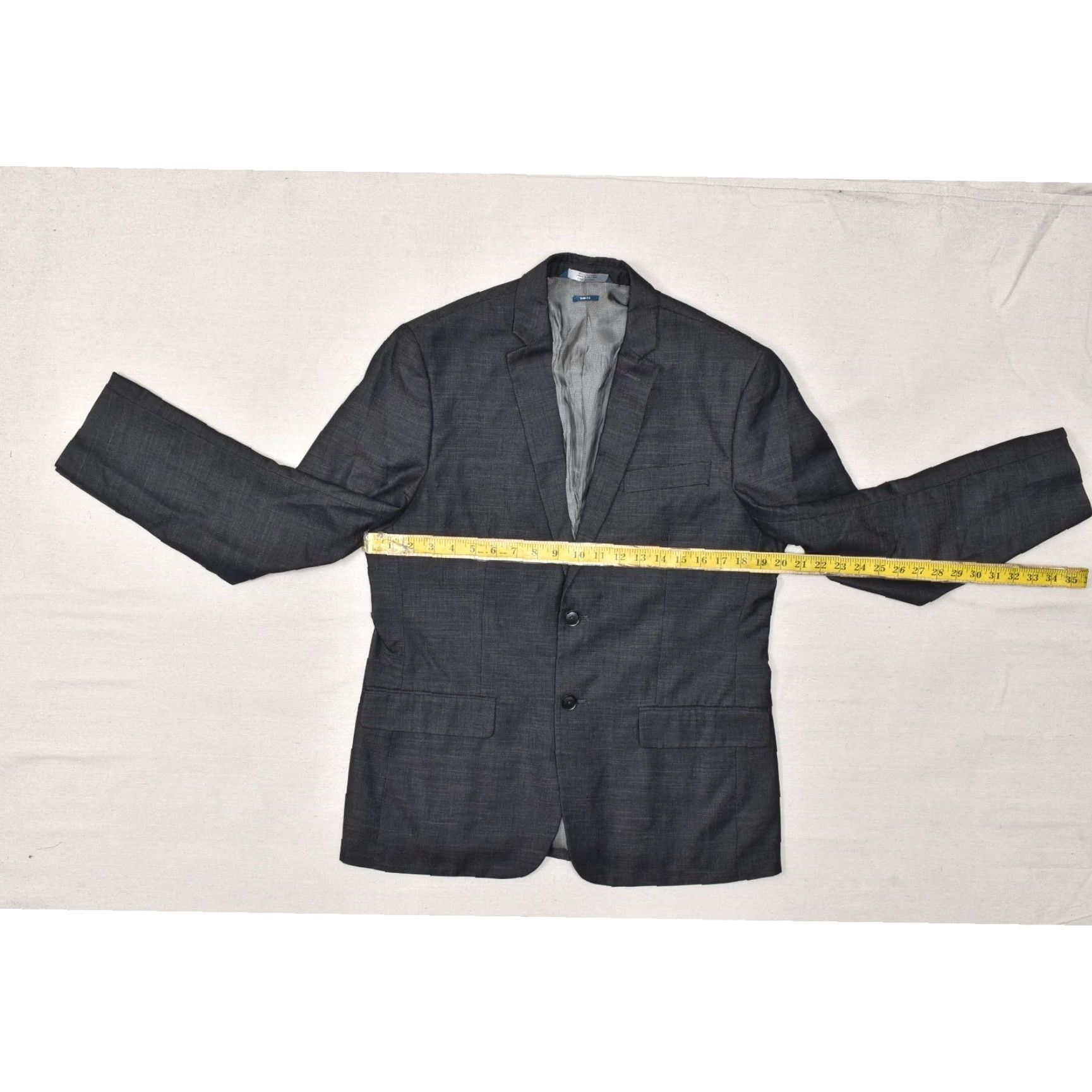 Perry Ellis Perry Ellis Sport Coat Jacket 2-Button Notch Lapel Gray Micro-Twill Slim Fit 42 Short Lined Men Size US 42 / EU 58 - 7 Thumbnail