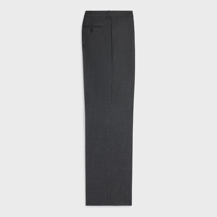 Celine o1d2blof0226 Striped Wool Pant in Grey Size US 36 / EU 52 - 2 Thumbnail