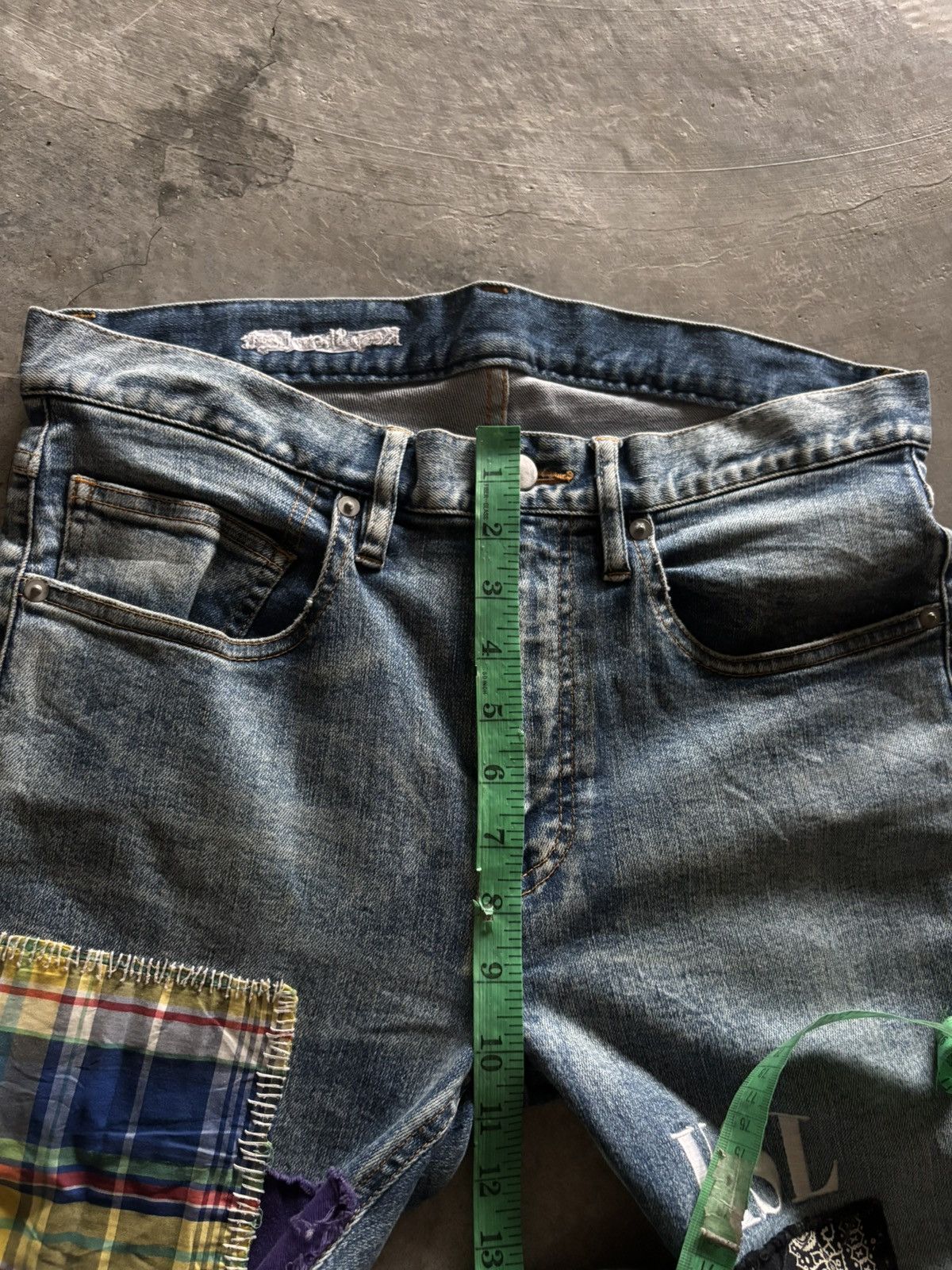 Japanese Brand KEEP SHOW LEGIT skinny slim japanese patchwork KAPITAL style Size US 31 - 21 Thumbnail
