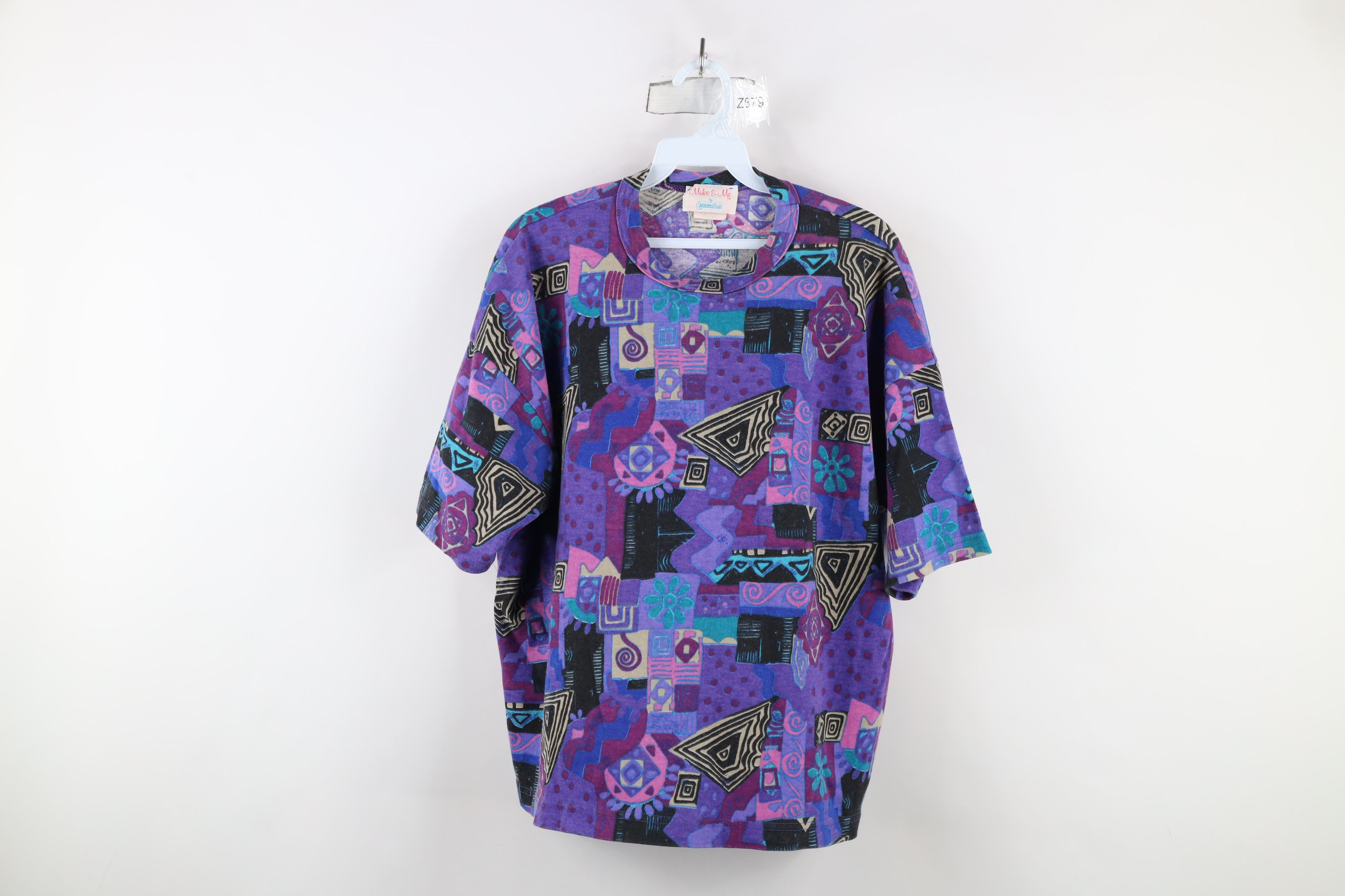 Vintage Vintage 90s Streetwear Abstract Art Short Sleeve T-Shirt USA Size M / US 6-8 / IT 42-44 - 1 Thumbnail
