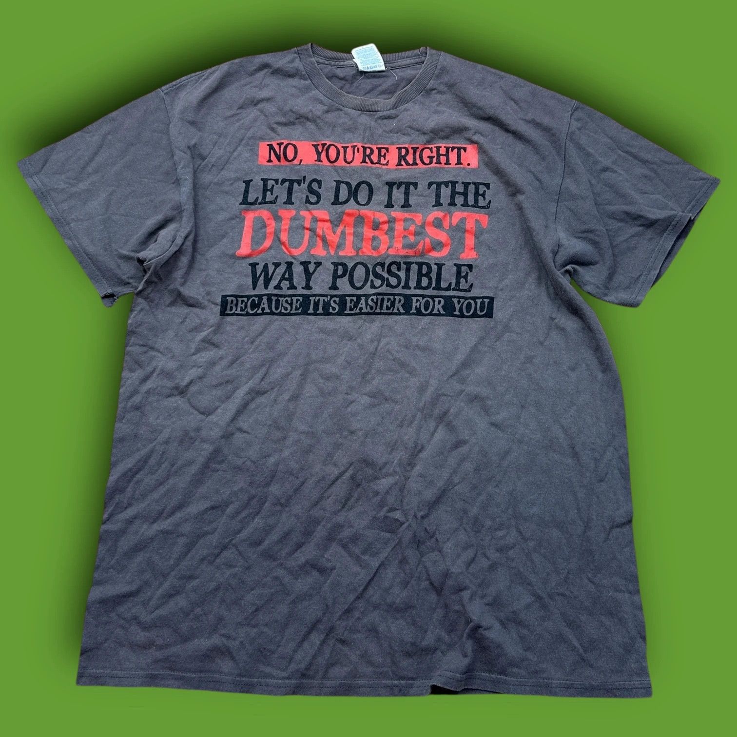Vintage Vintage Dumb Spellout Parody T Shirt Size US M / EU 48-50 / 2 - 3 Thumbnail
