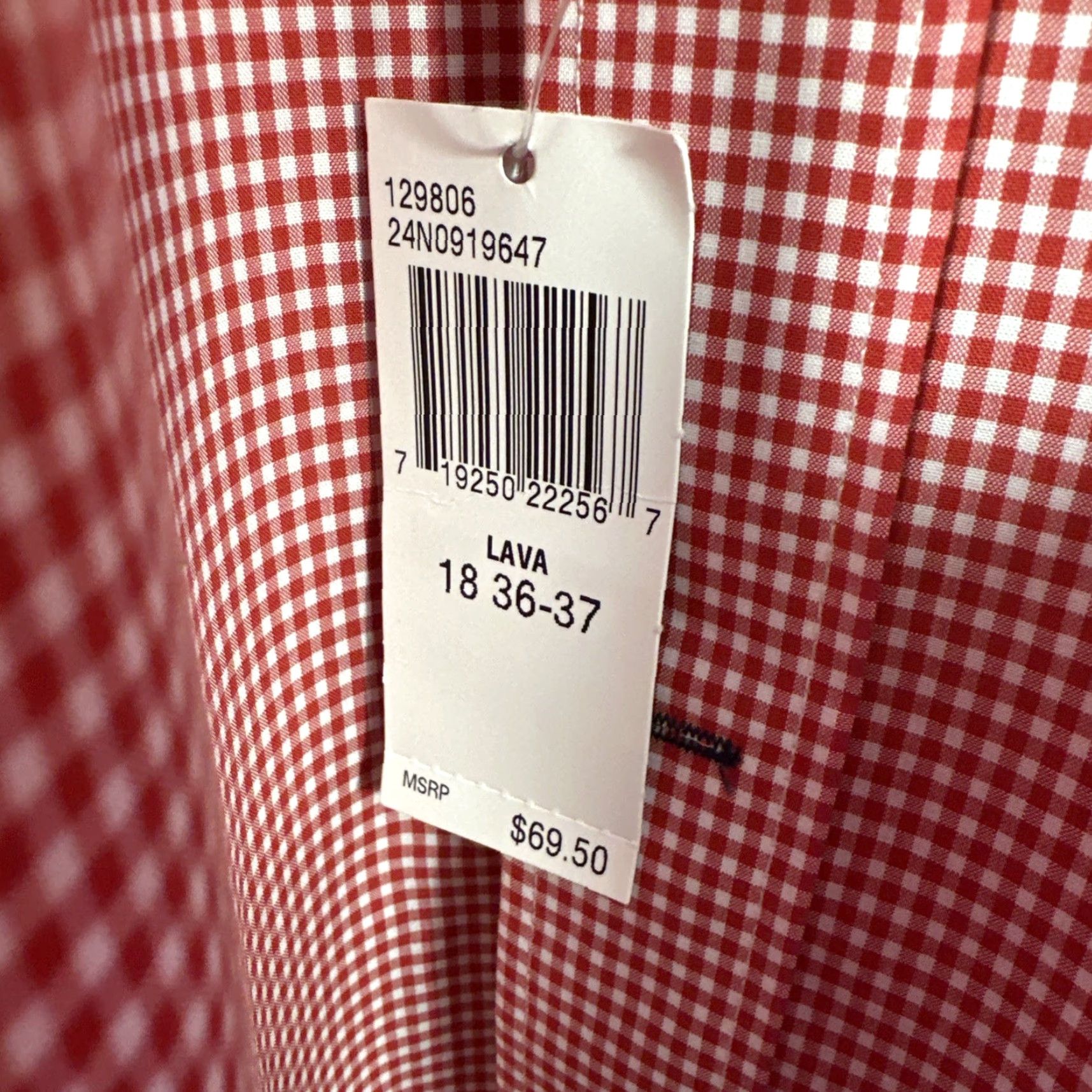Tommy Hilfiger **Tommy Hilfiger Men's Regular Fit Red Gingham Dress Shirt 18** User: **Tommy Hilfiger Men's Red Gingham Regular Fit Dress Shirt 18** Size 48R - 3 Thumbnail