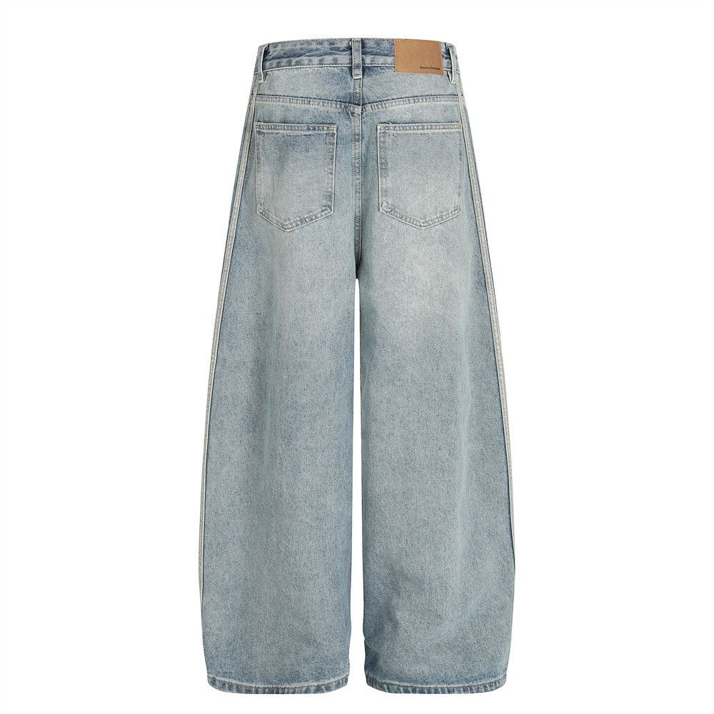 Jean American retro men's washed distressed jeans Size US 32 / EU 48 - 2 Thumbnail