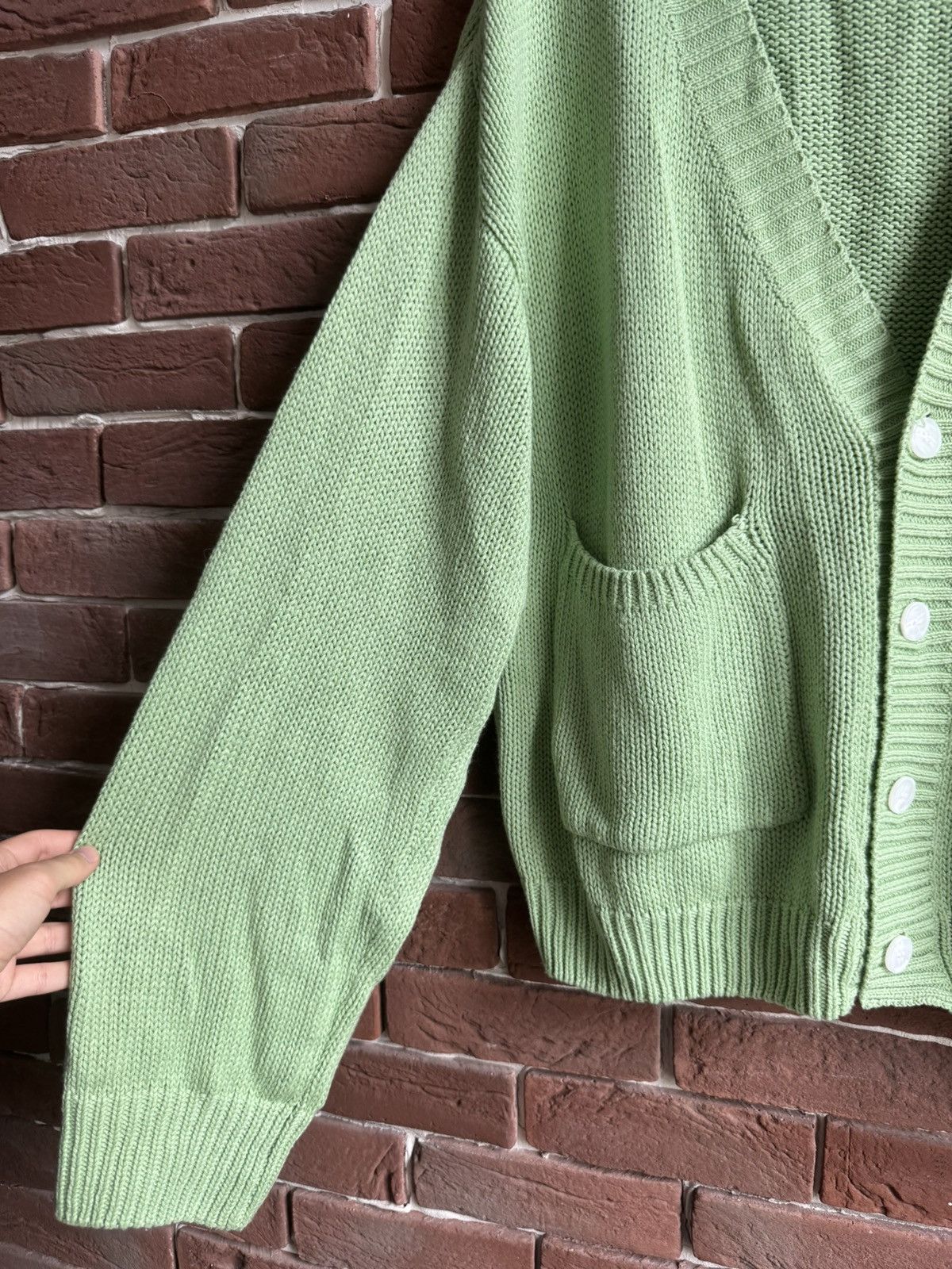 Japanese Brand Rare Ruben Kone Cardigan Heavy Knitted Sweater Mint Large Size US L / EU 52-54 / 3 - 7 Thumbnail