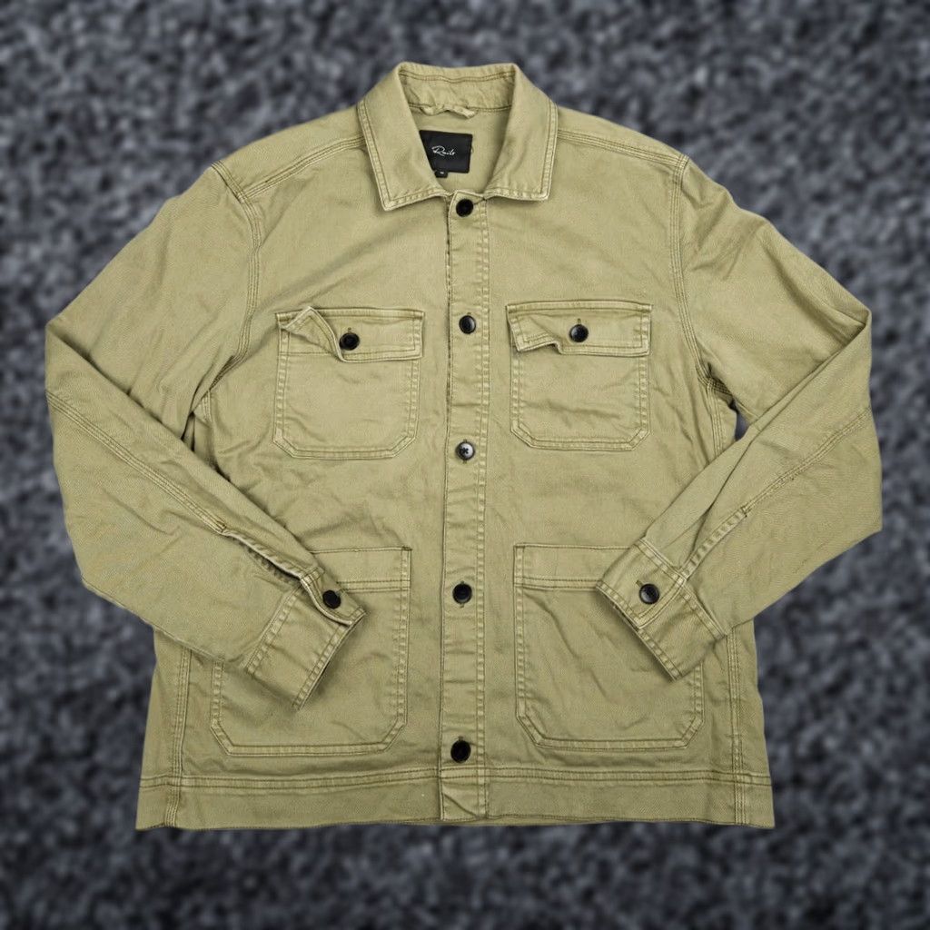 Rails Rails Franklin Jacket Men’s Medium Green Chore Pocket Button Up Cotton Stretch Jacket Size US M / EU 48-50 / 2 - 1 Thumbnail