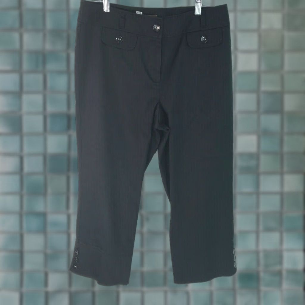 Vintage TRIbella Sport Capri Pants Womens Size 12 Black High Rise Straight Leg Casual Size 34" / US 12 / IT 48 - 1 Thumbnail