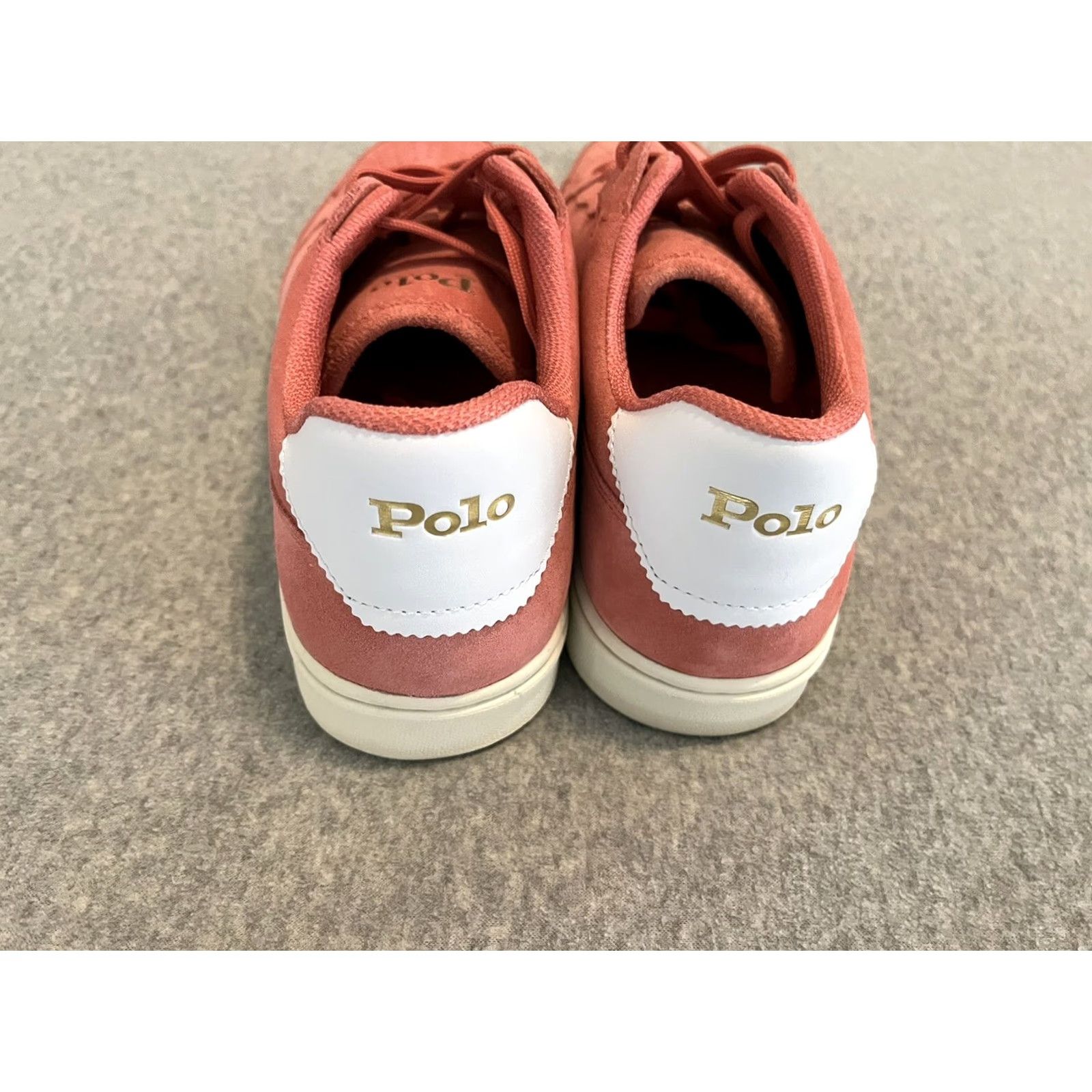 Polo Ralph Lauren Polo Ralph Lauren Sneaker Mens 9.5 Leather Pink Suede Pony Shoes CRT Lux New Size US M / EU 48-50 / 2 - 5 Thumbnail