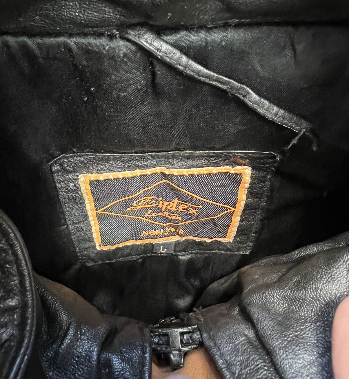 Genuine Leather × Vintage Genuine Leather Jacket Ziptex Vintage 90’s Black Size US L / EU 52-54 / 3 - 3 Thumbnail
